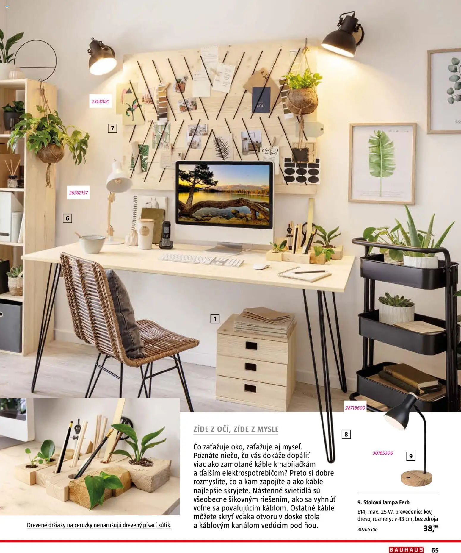 Nové Bauhaus akcie – leták je platný od 03.08.2026 | Strana: 65 | Produkty: Svietidlá, Lampa, Stolová lampa
