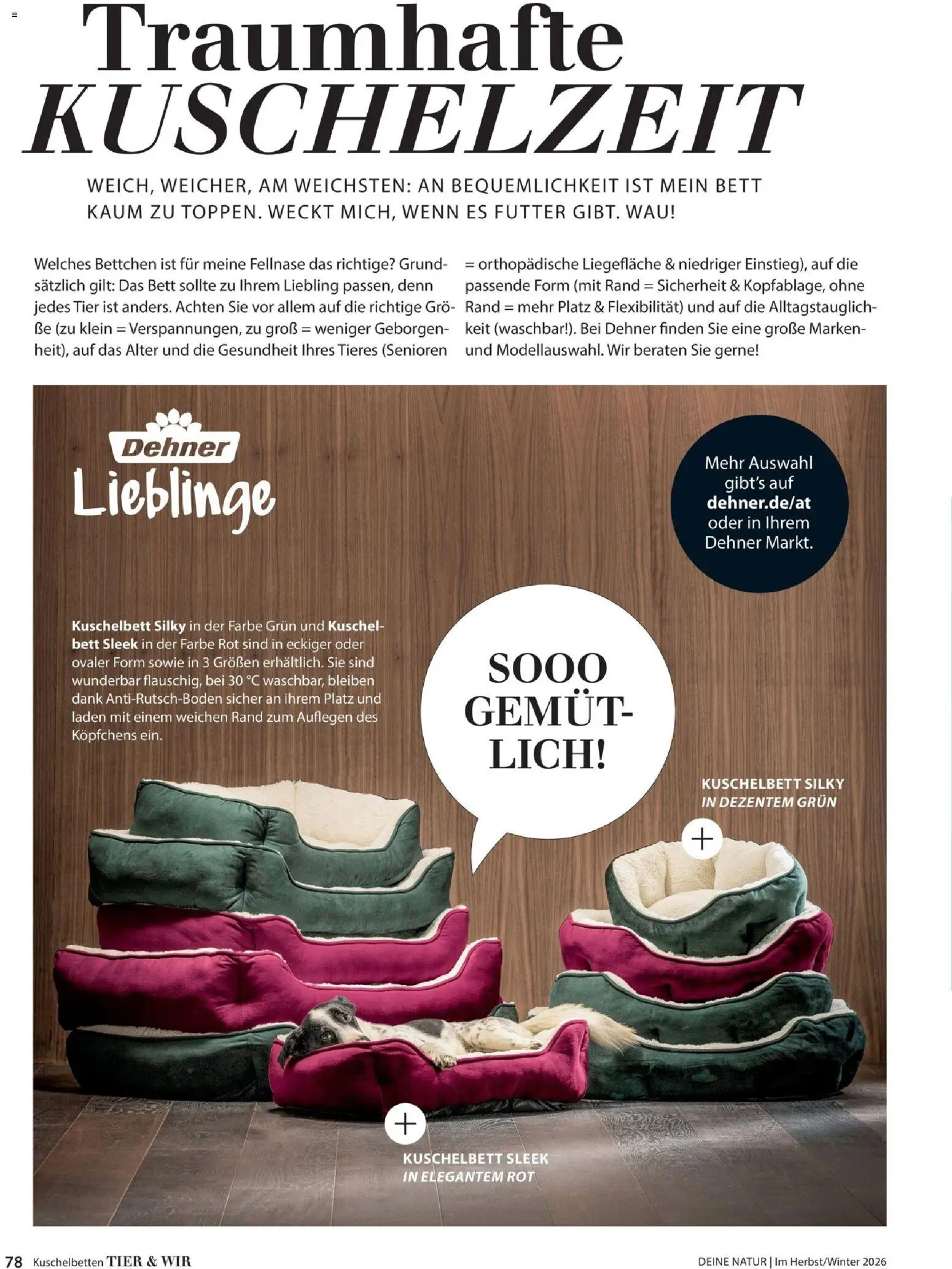 Dehner Magazine HERBST/WINTER 2026 gültig ab 09.10.2026 | Seite: 78 | Produkte: Bett