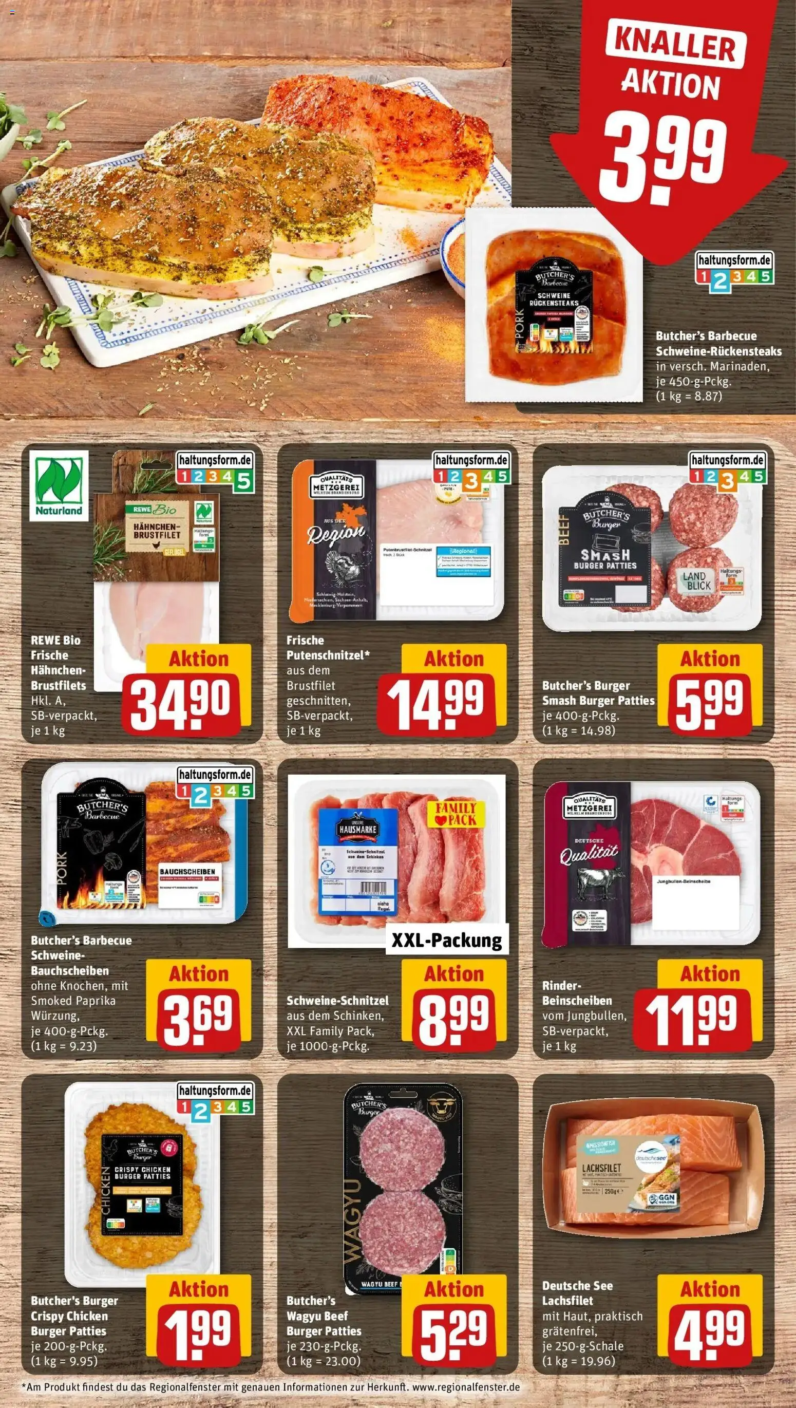 REWE Prospekt ab 03.08.2026 zum Blättern » Angebote | Seite: 8 | Produkte: Hahnchen, Burger, Schnitzel, Paprika