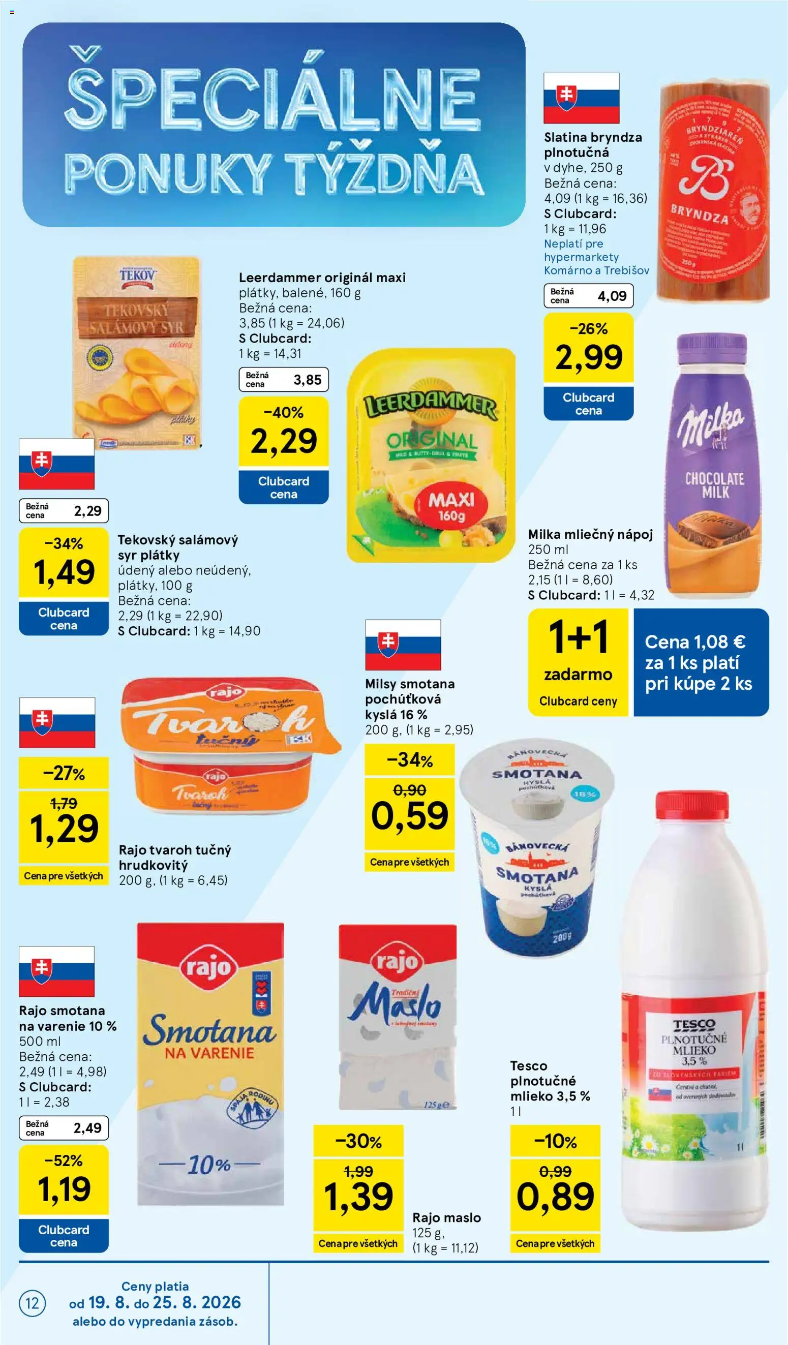 Nové Tesco akcie – leták je platný od 19.08.2026 | Strana: 12