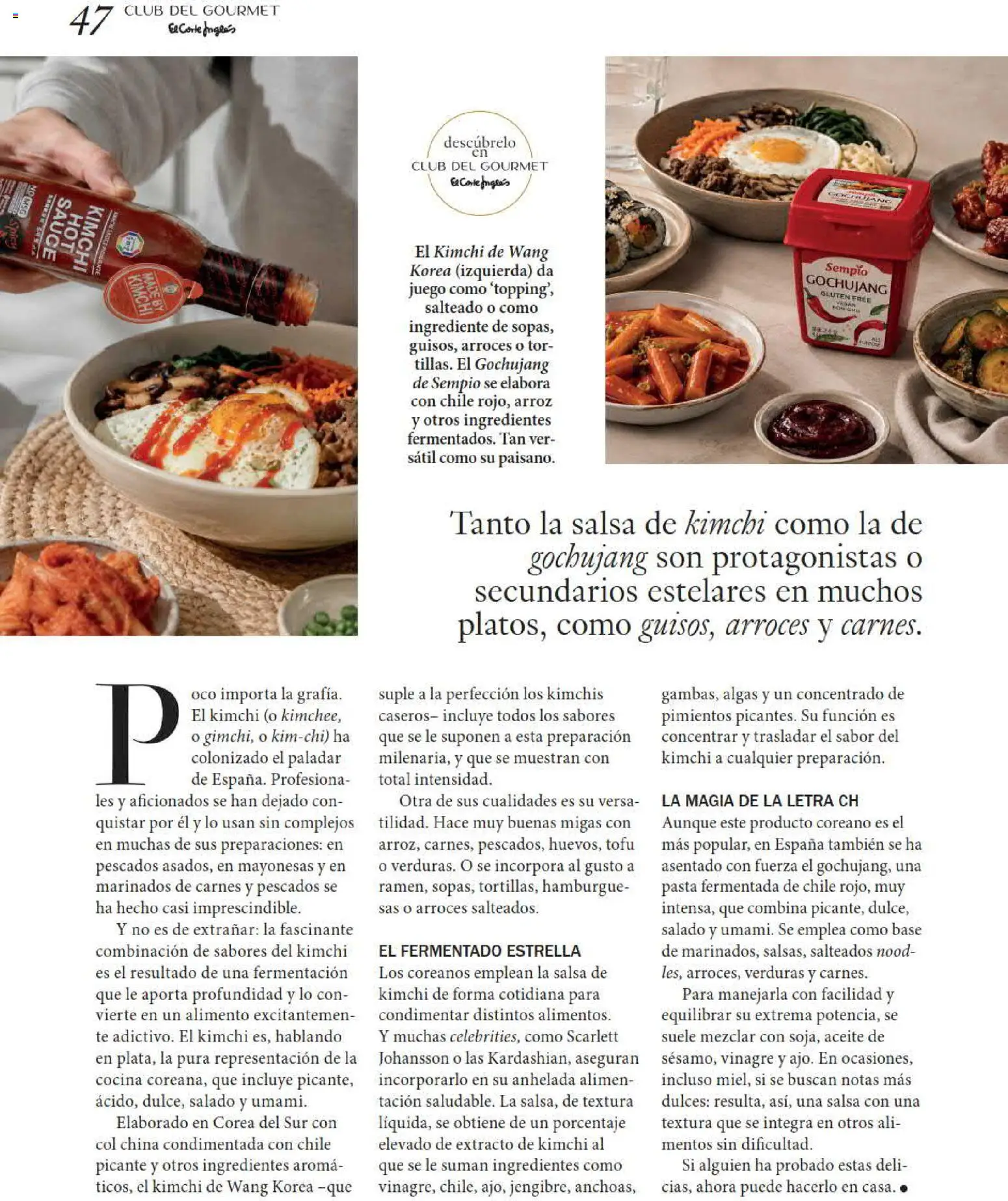 El Corte Inglés Gourmet Magazine │ válido desde el 01/10/2026 | Página: 47 | Productos: Arroz, Col china, Dulces, Cocina