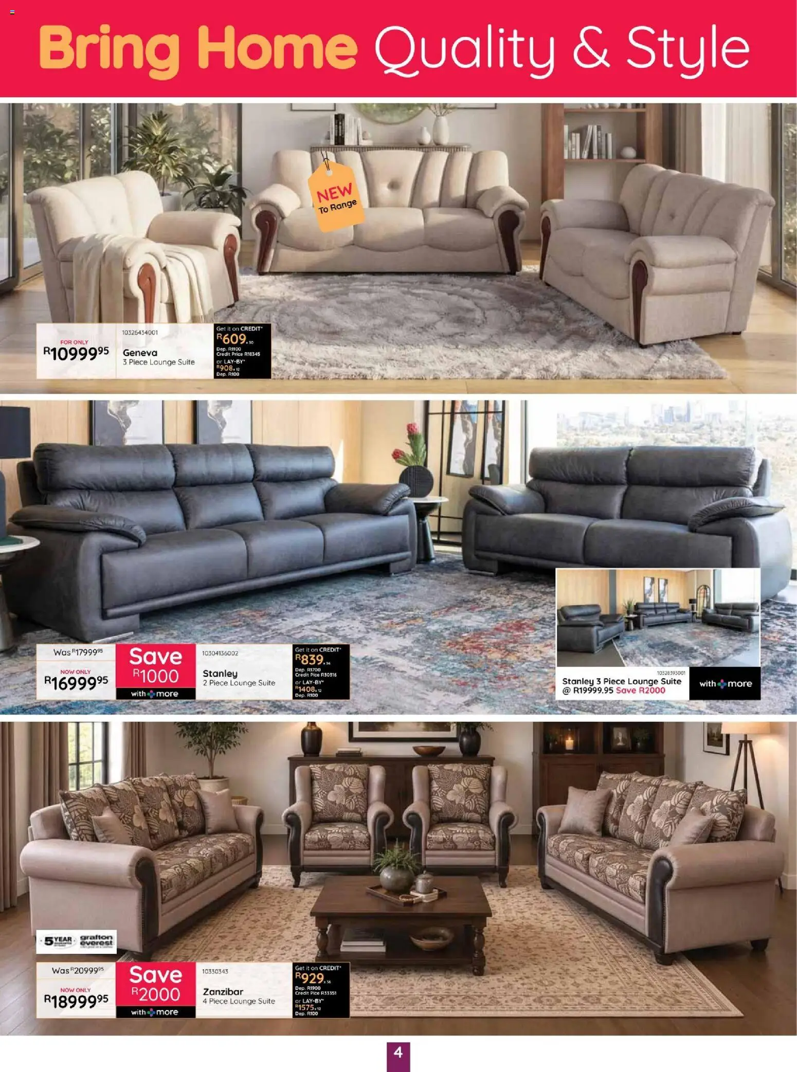 New Bradlows catalogue – valid from 15/10/2026 | Page: 4 | Products: Lounge suite