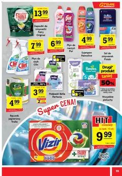 Pogląd oferty "Gram Market gazetka" - ważna od 17.06.2026 | Strona: 15 | Produkty: Sól do zmywarek, Podpaski, Finish, Ręcznik papierowy
