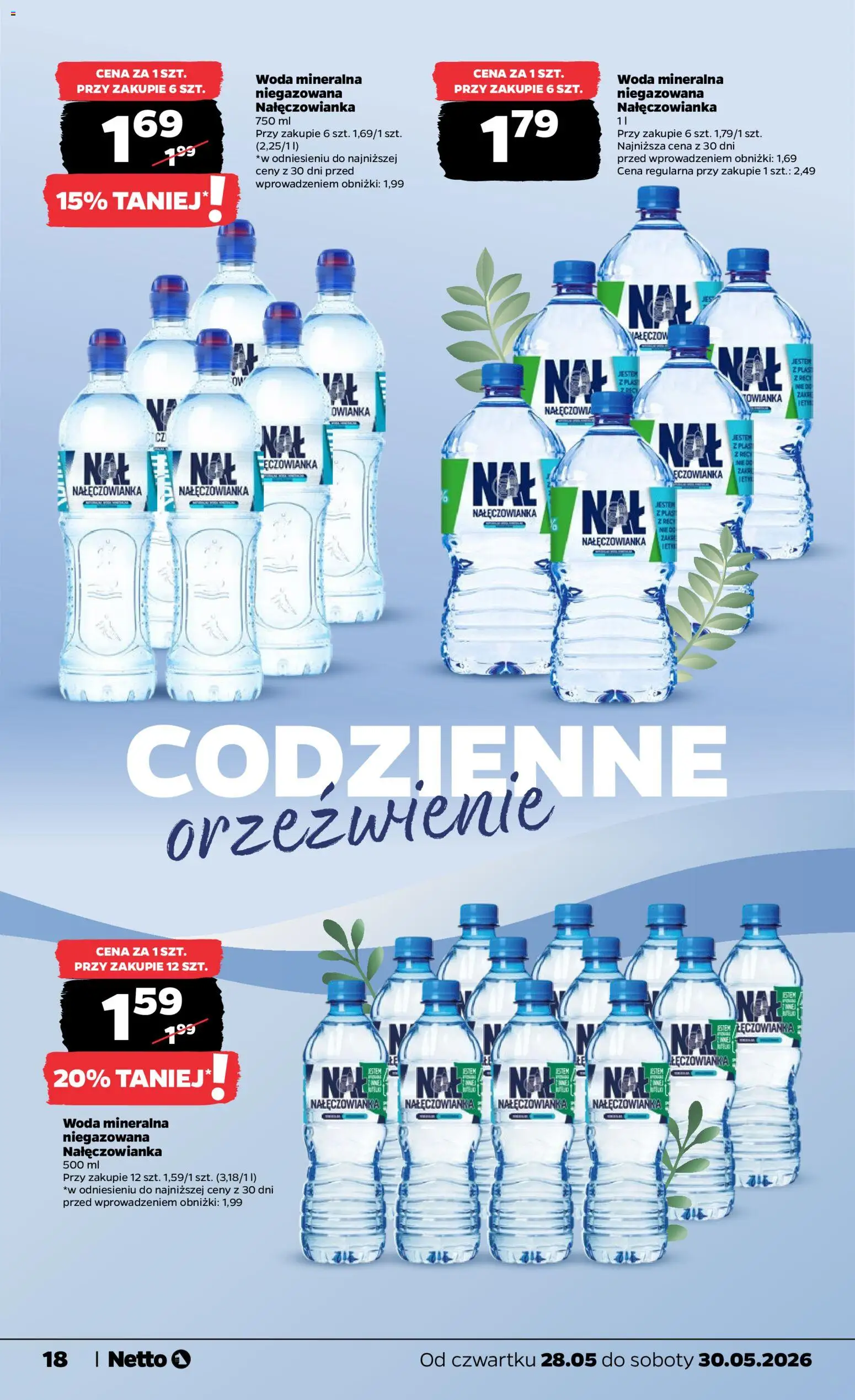 Netto gazetka od czwartku spożywcza od 28.05.2026 | Strona: 18 | Produkty: Woda