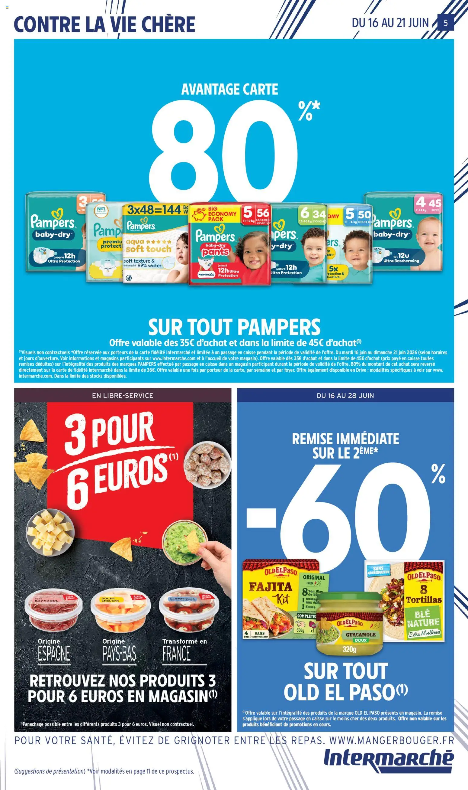 {H1} | Page: 5 | Produits: Couches, Tortillas, Guacamole, Gouda
