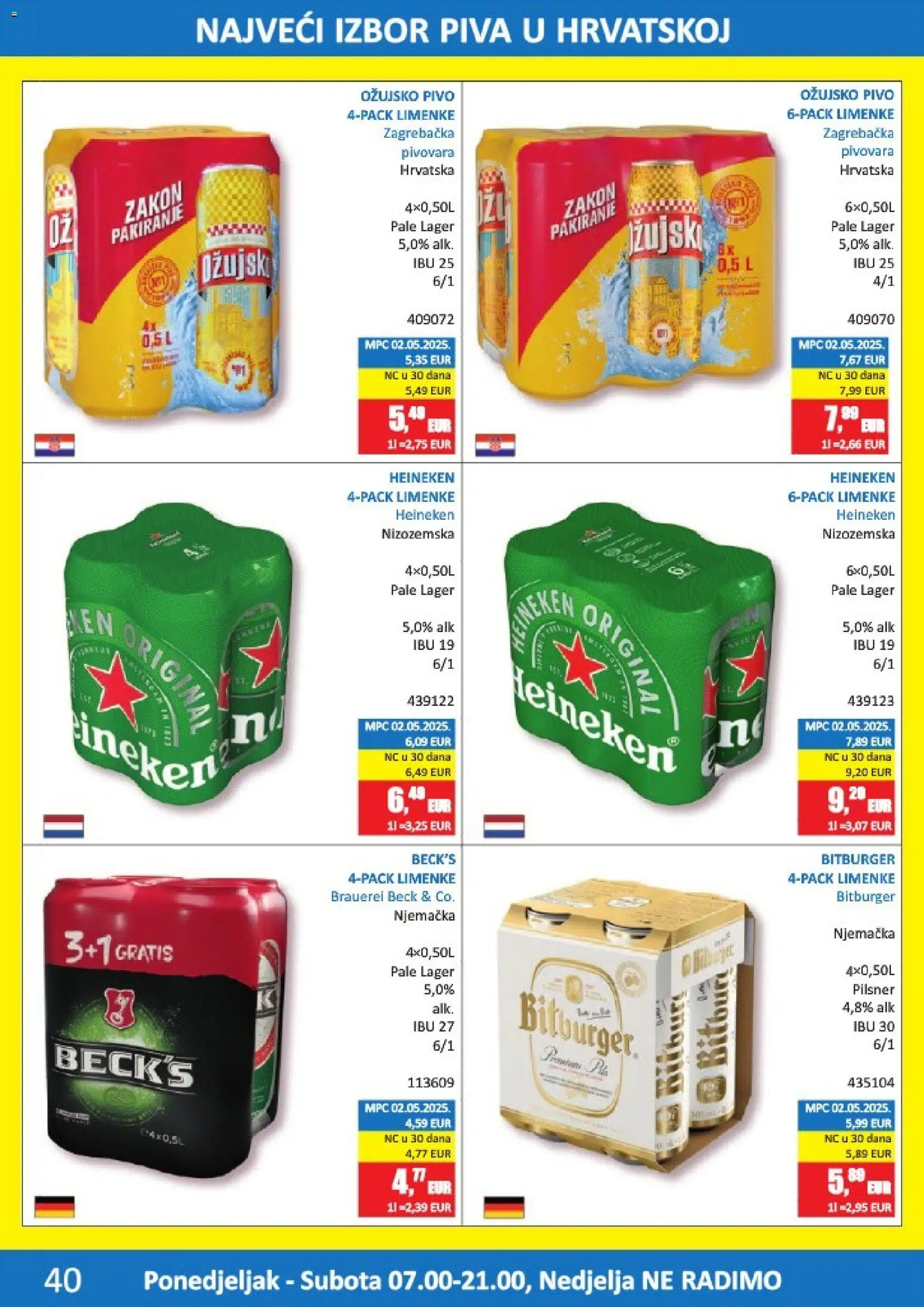 Vrutak katalog | vrijedi od 01.06.2026 | Stranica: 40 | Proizvodi: Pivo, Heineken, Ožujsko