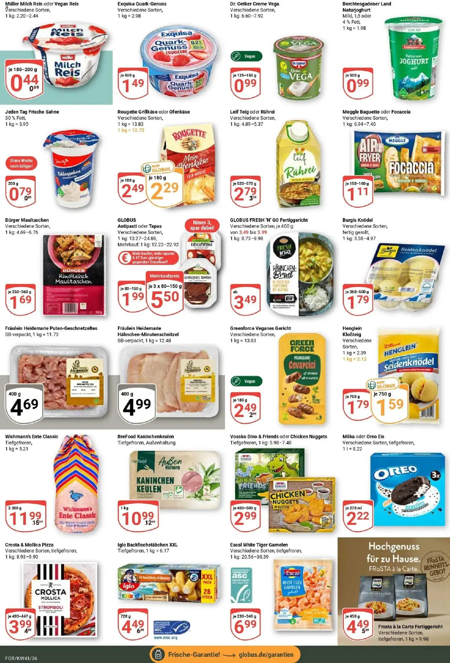 Globus Prospekt Forchheim (ab 05.10.2026) » Angebote online | Seite: 11 | Produkte: Baguette, Garnelen, Milka, Eis