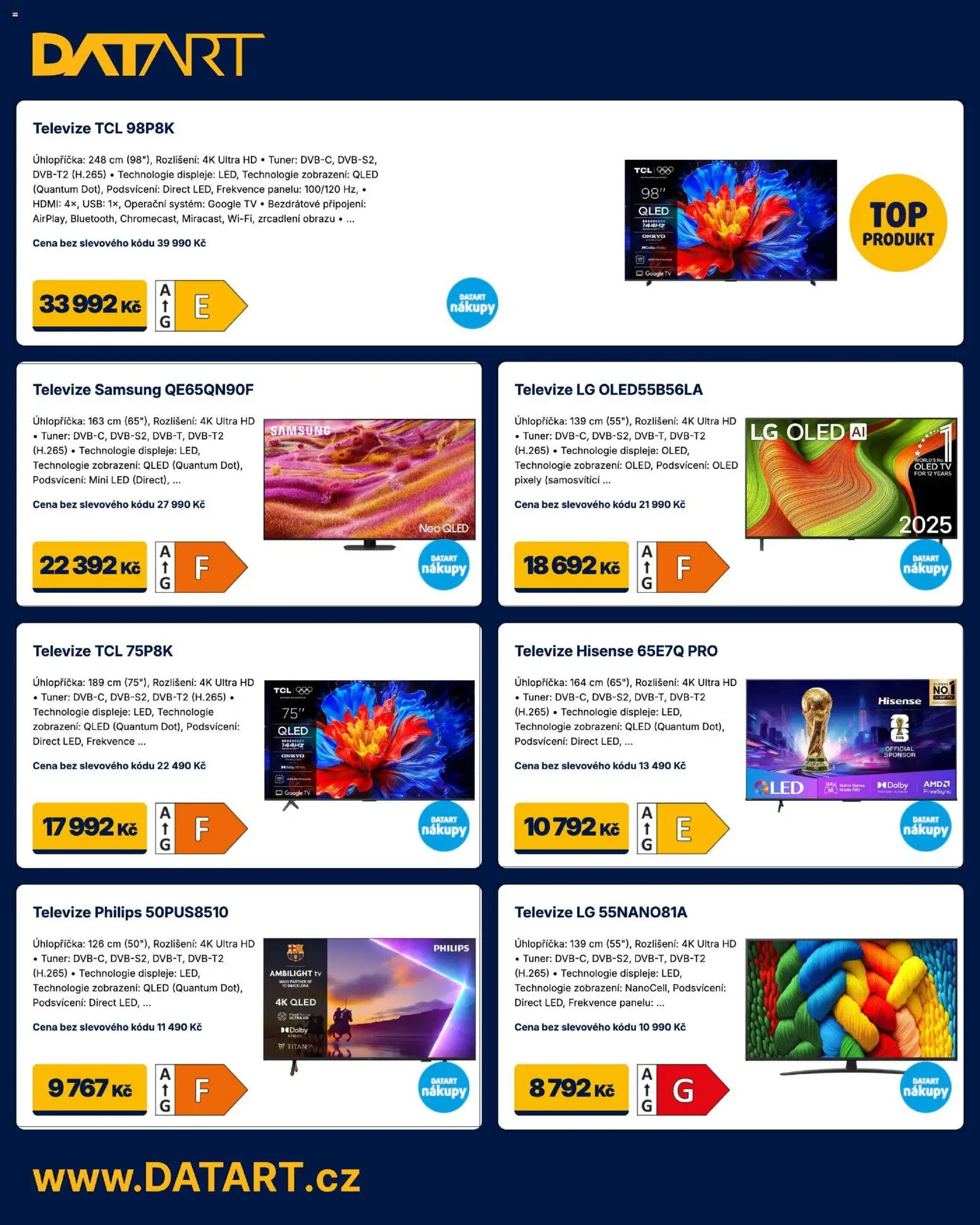 Datart leták od 20.07.2026 | Strana: 6 | Produkty: Tv, Oled tv, Televize, LED