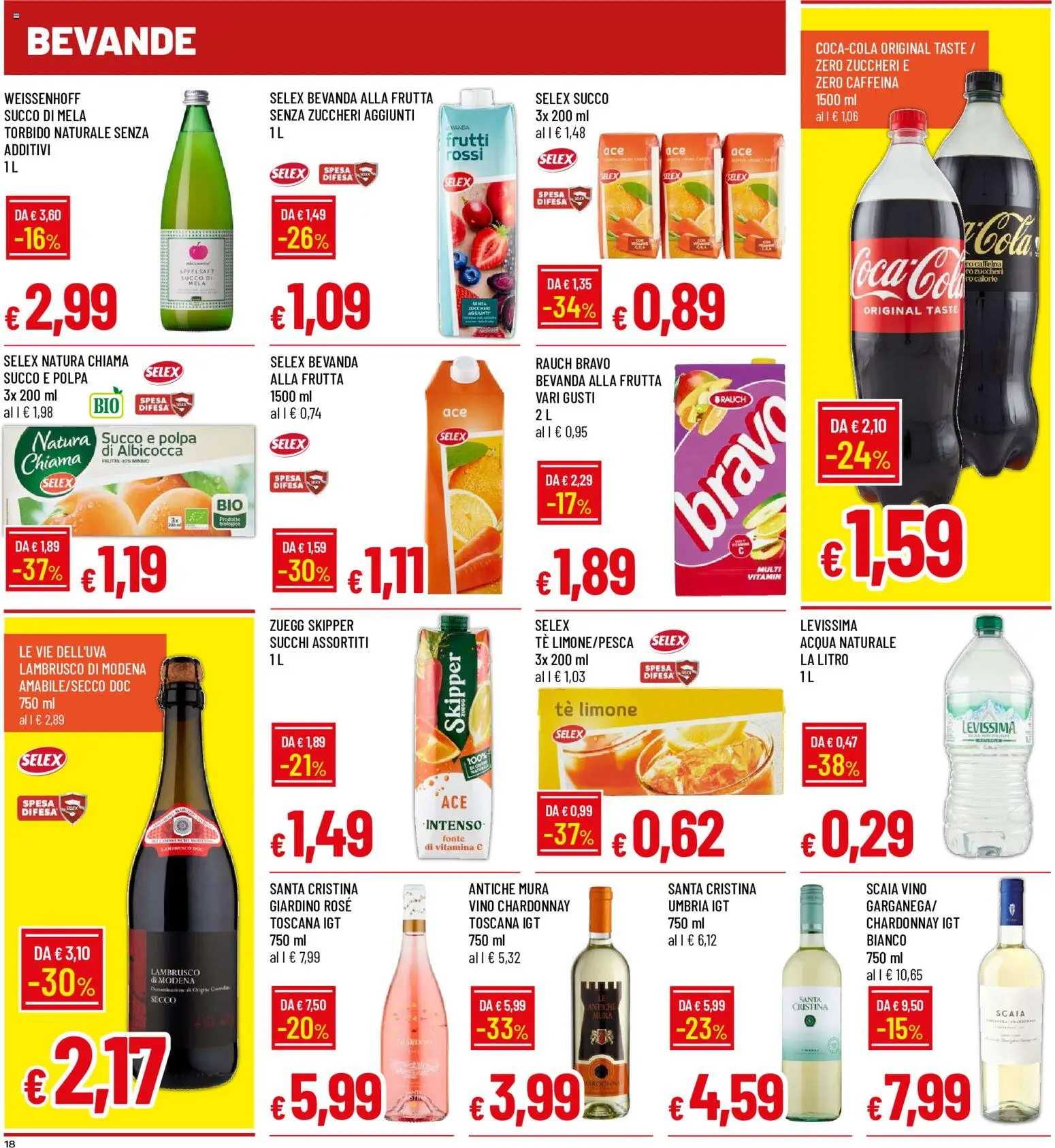 Volantino Galassia del 17/08/2026 | Pagina: 18 | Prodotti: Acqua, Bevande, Limone, Acqua naturale