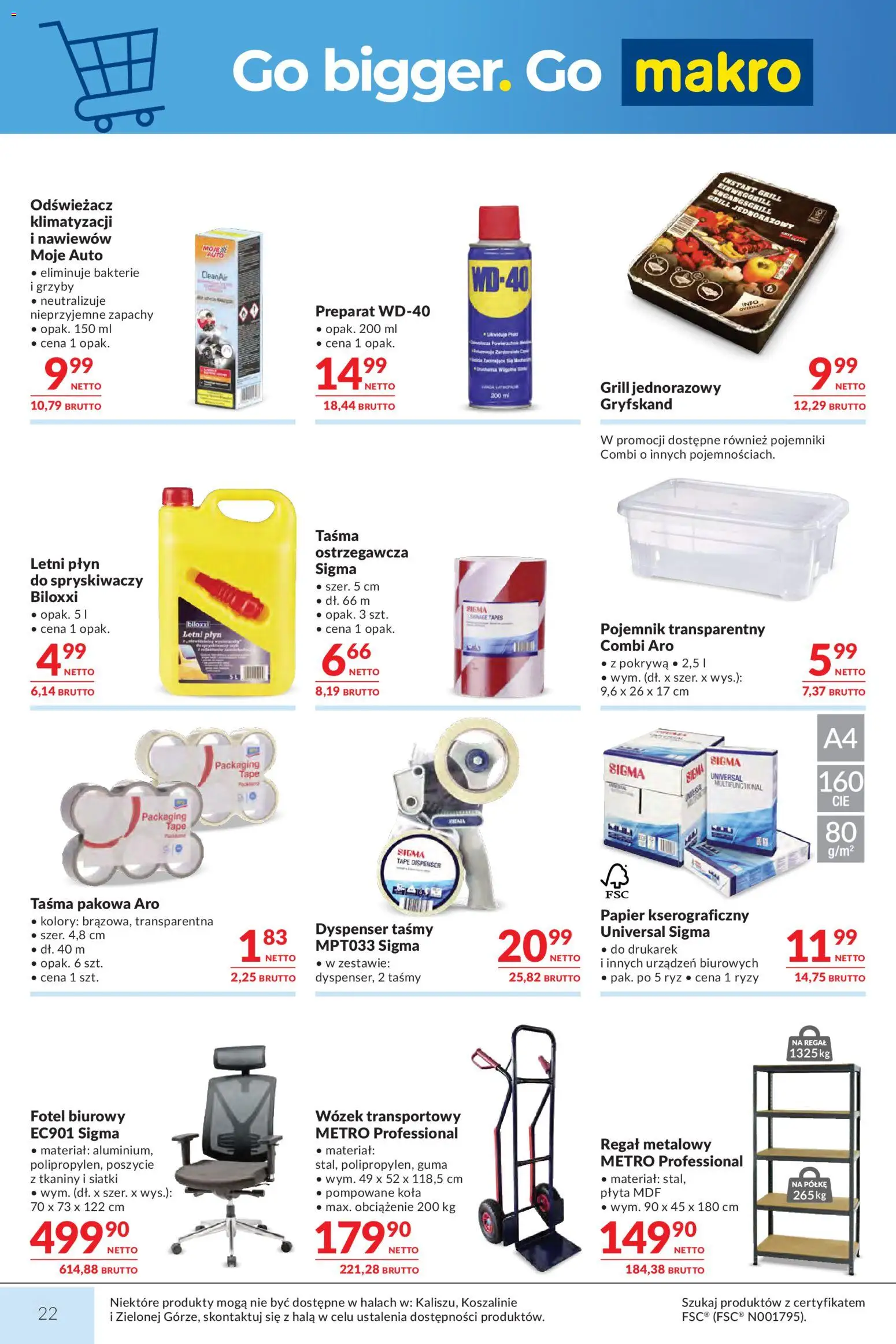 Makro gazetka od 14.04.2026 | Strona: 22 | Produkty: Odświeżacz, Wózek transportowy, Ryż, Regał
