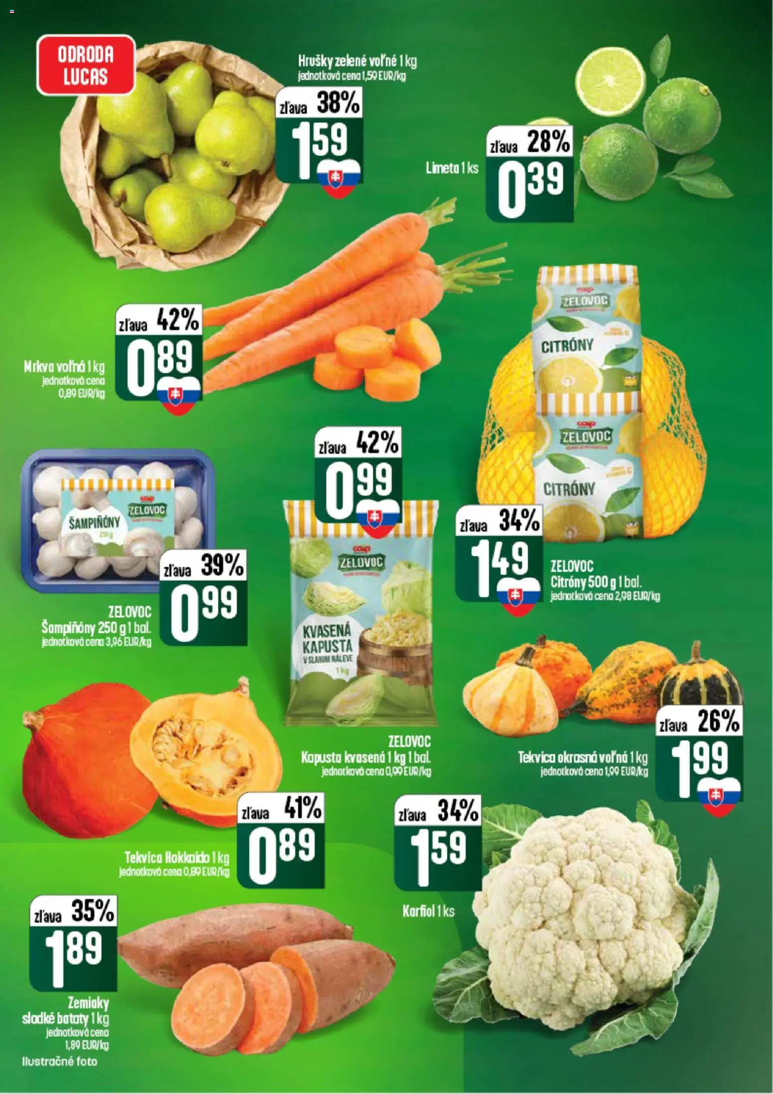 Nové COOP Jednota akcie – leták je platný od 10.09.2026 | Strana: 7 | Produkty: Tekvica Hokkaido, Zemiaky, Hrušky, Tekvica