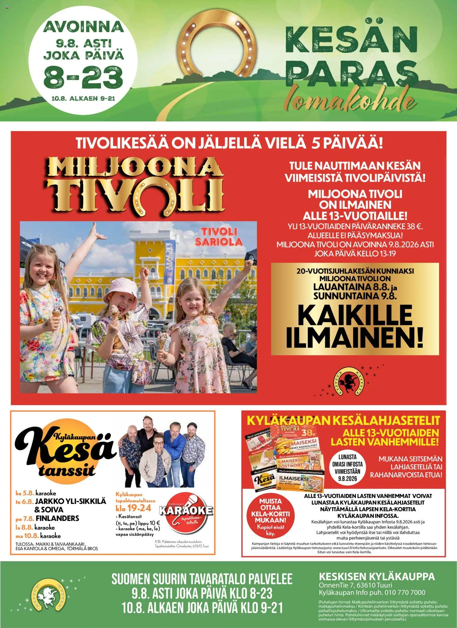Tuuri tarjoukset – voimassa 05/08/2026 alkaen | Sivu: 1