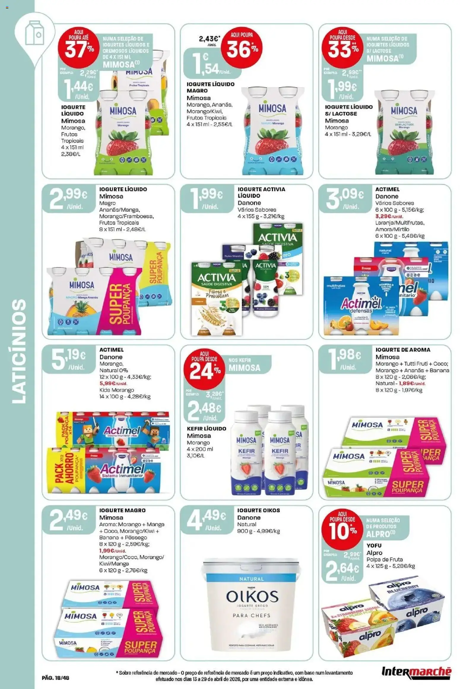 Intermarché - Isto é que são preços BAIXOS! │ válido de 28.05.2026 | Página: 18 | Produtos: Iogurtes, Base, Iogurte, Vitamina d