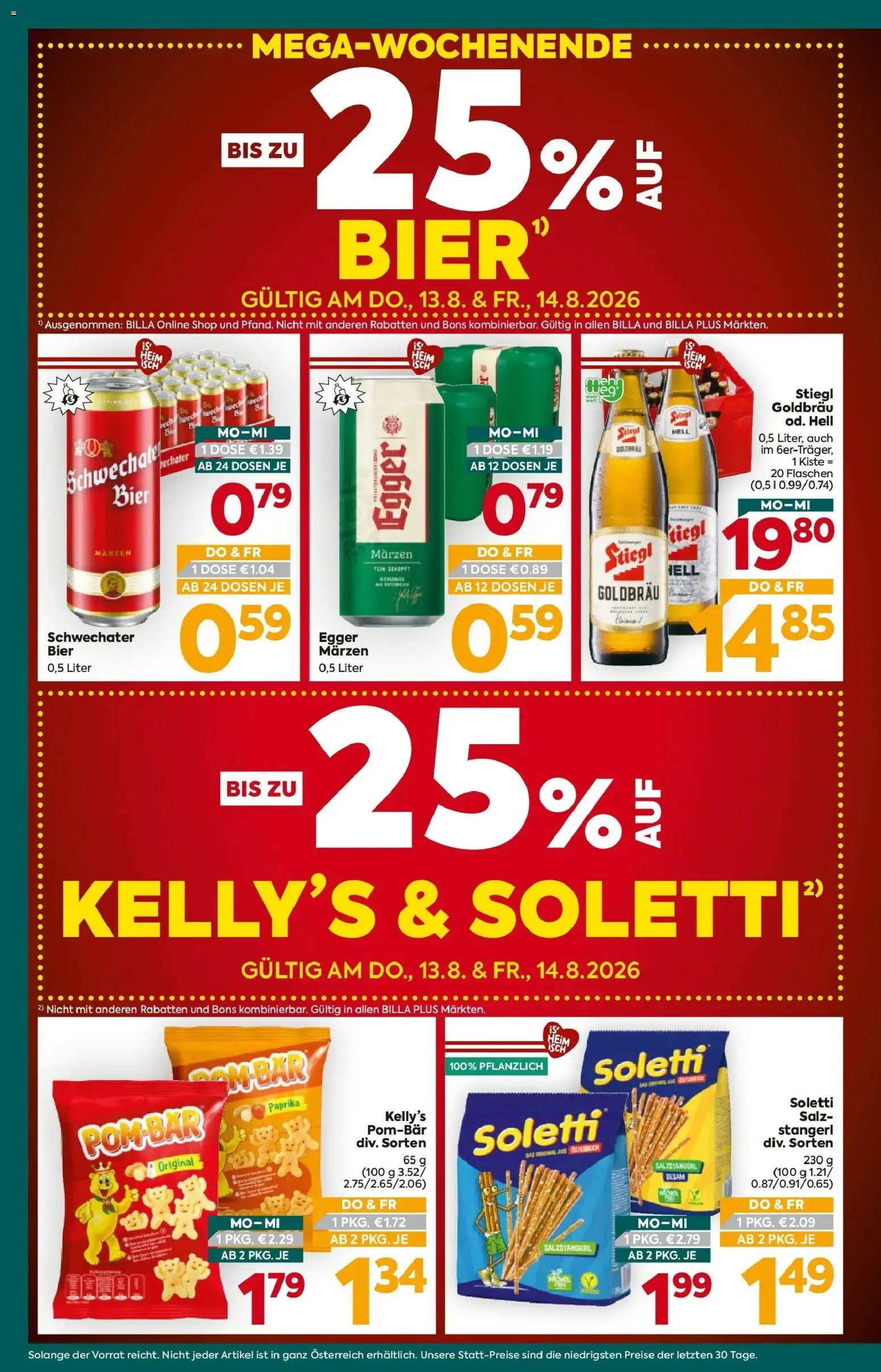 Billa Plus Flugblatt - Tirol gültig ab 13.08.2026 | Seite: 4 | Produkte: Salz, Bier
