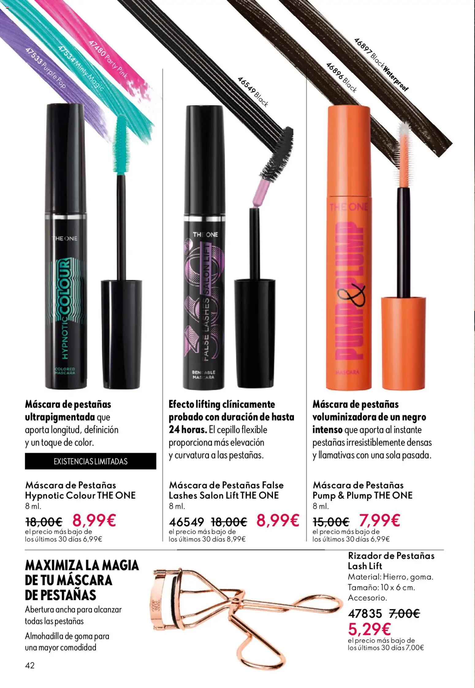 Oriflame - Catálogo Campaña 6 │ válido desde el 22.04.2026 | Página: 42 | Productos: Cepillo, Máscara, Máscara de pestañas