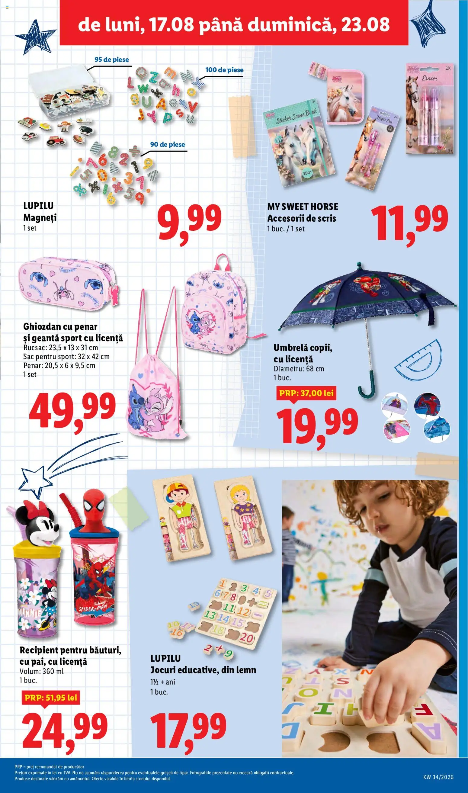 Noul catalog Lidl – valabil de la 17.08.2026 | Pagină: 57 | Produse: Umbrelă, Geantă, Sport, Rucsac