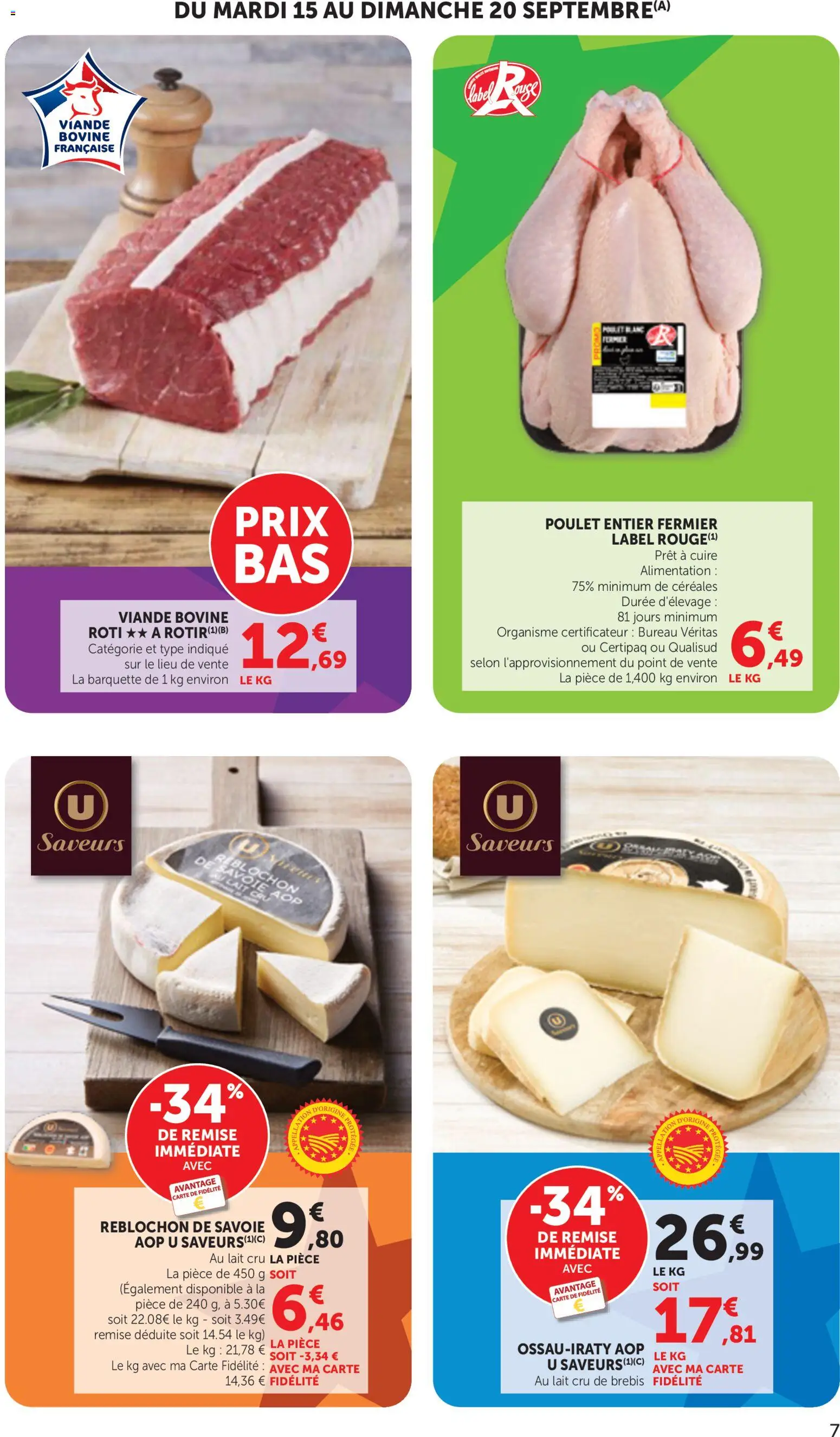 {H1} | Page: 7 | Produits: Poulet, Viande, Céréales, Viande bovine