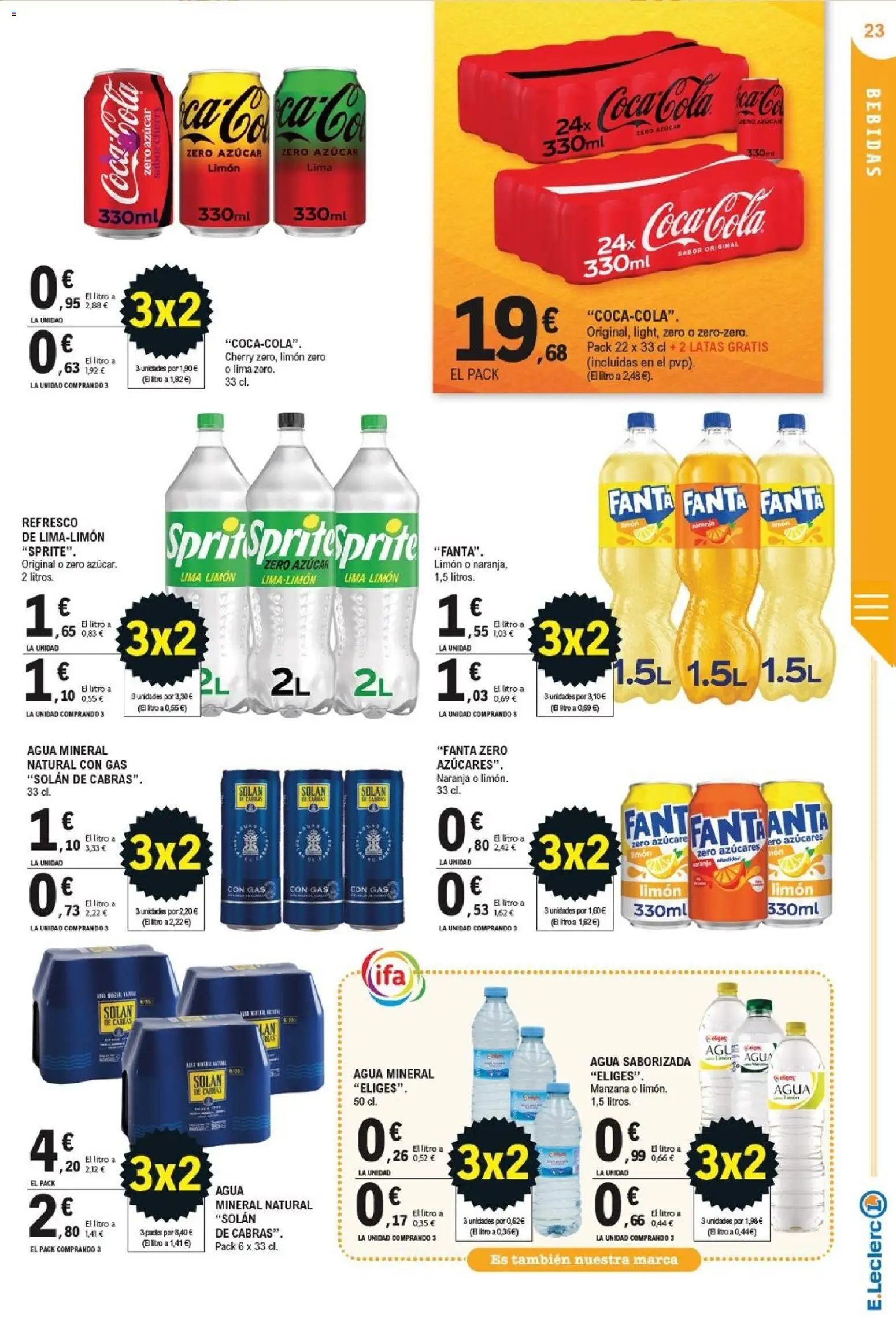 E.Leclerc - Soria │ válido desde el 21/10/2026 | Página: 23 | Productos: Limón, Té, Agua, Agua mineral
