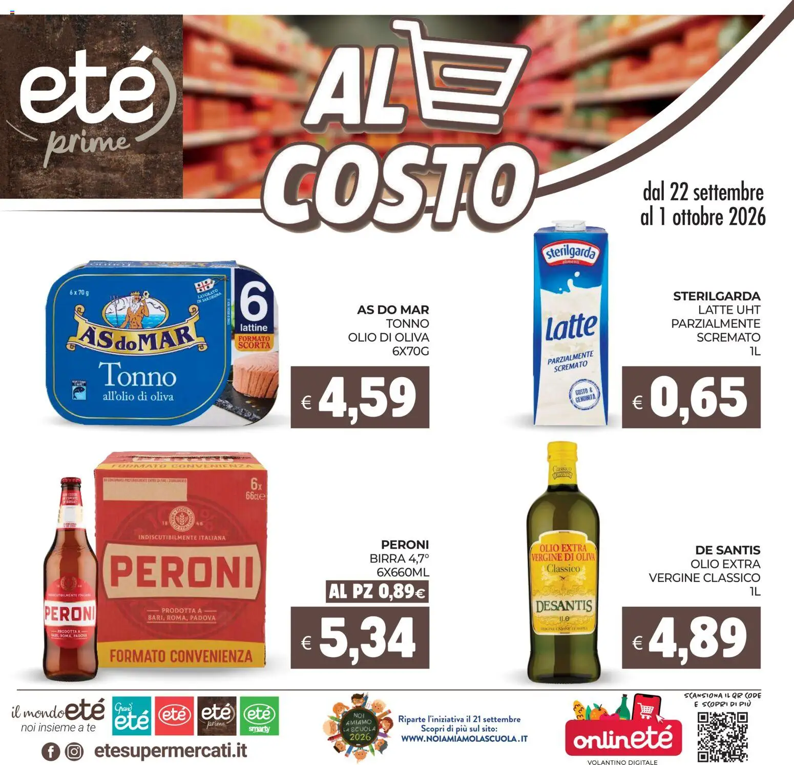 Volantino Eté del 22/09/2026 | Pagina: 1 | Prodotti: Birra, Tè, Latte, Olio di Oliva