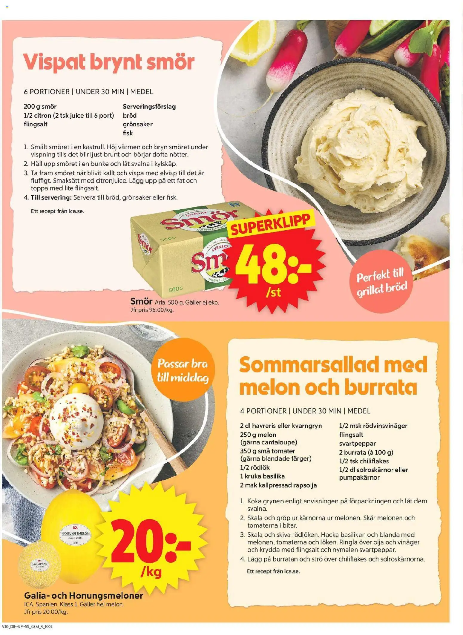 ICA Supermarket reklamblad aktuell från 20/07/2026 | Sida: 6 | Produkter: Burrata, Kruka, Rödvinsvinäger, Häll