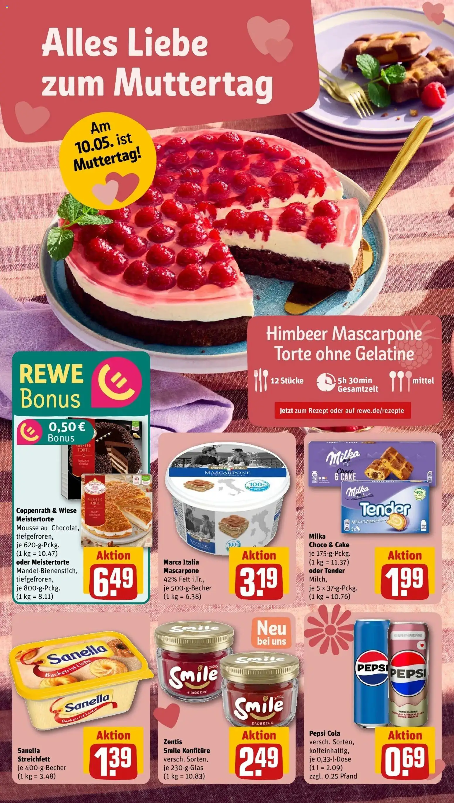 REWE Prospekt ab 04.05.2026 zum Blättern » Angebote | Seite: 6 | Produkte: Cola, Mascarpone, Milka, Himbeere