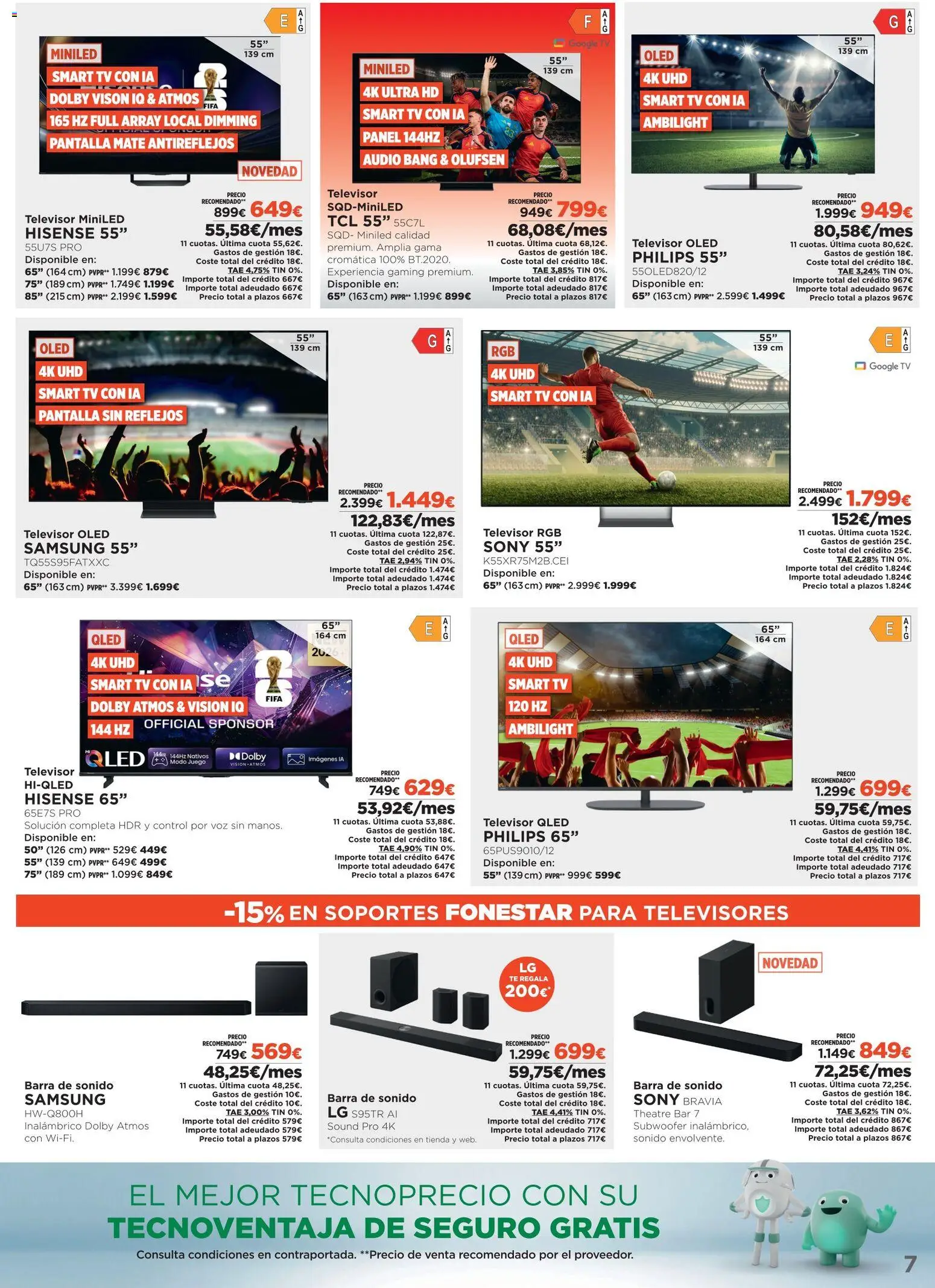 El Corte Inglés ofertas Haier │ válido desde el 15/07/2026 | Página: 7 | Productos: Καλαμάρι, Té, Televisor, Audio