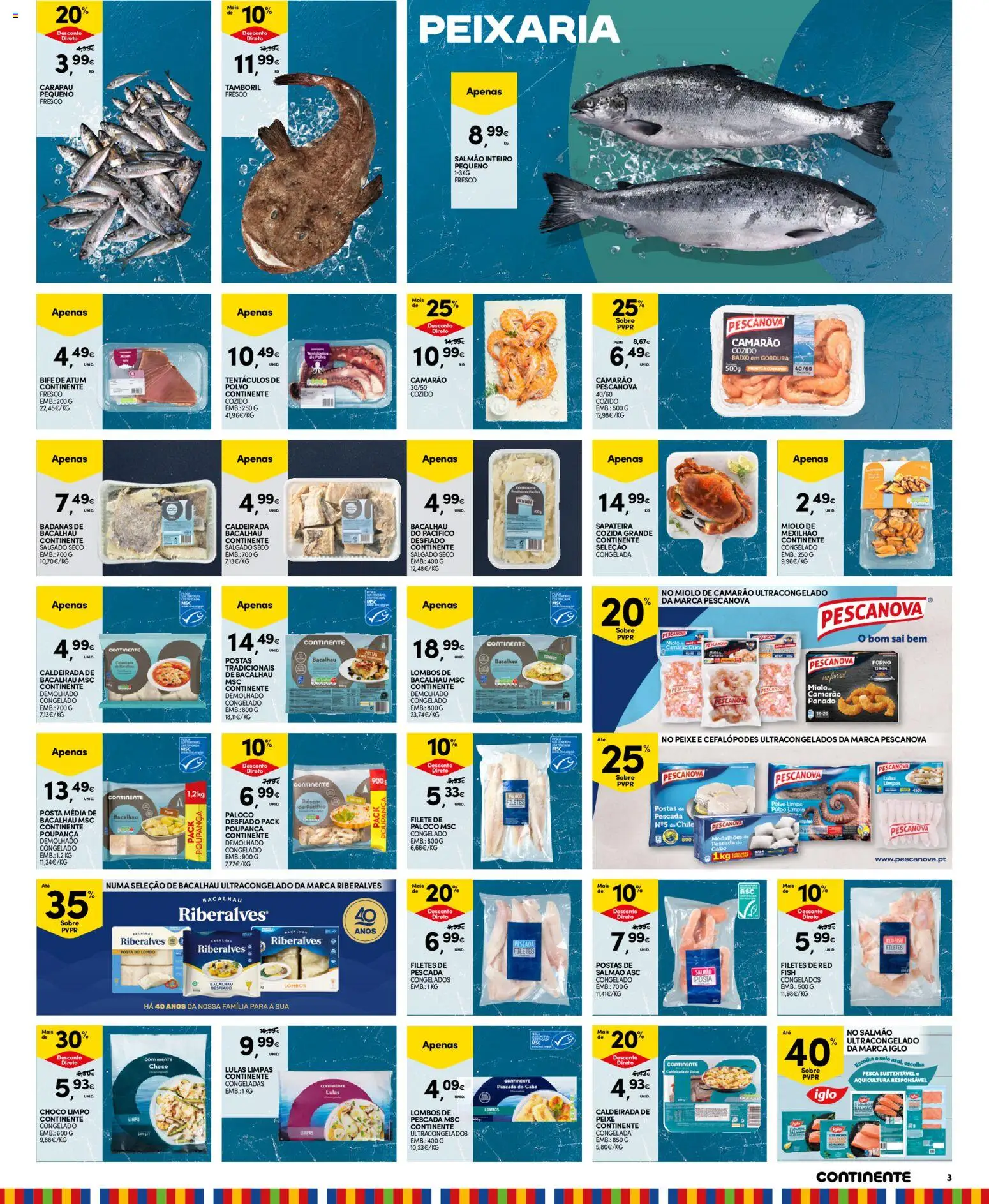 Continente Madeira │ válido de 16.06.2026 | Página: 3 | Produtos: Lulas, Camarão, Pescada do cabo, Sapateira