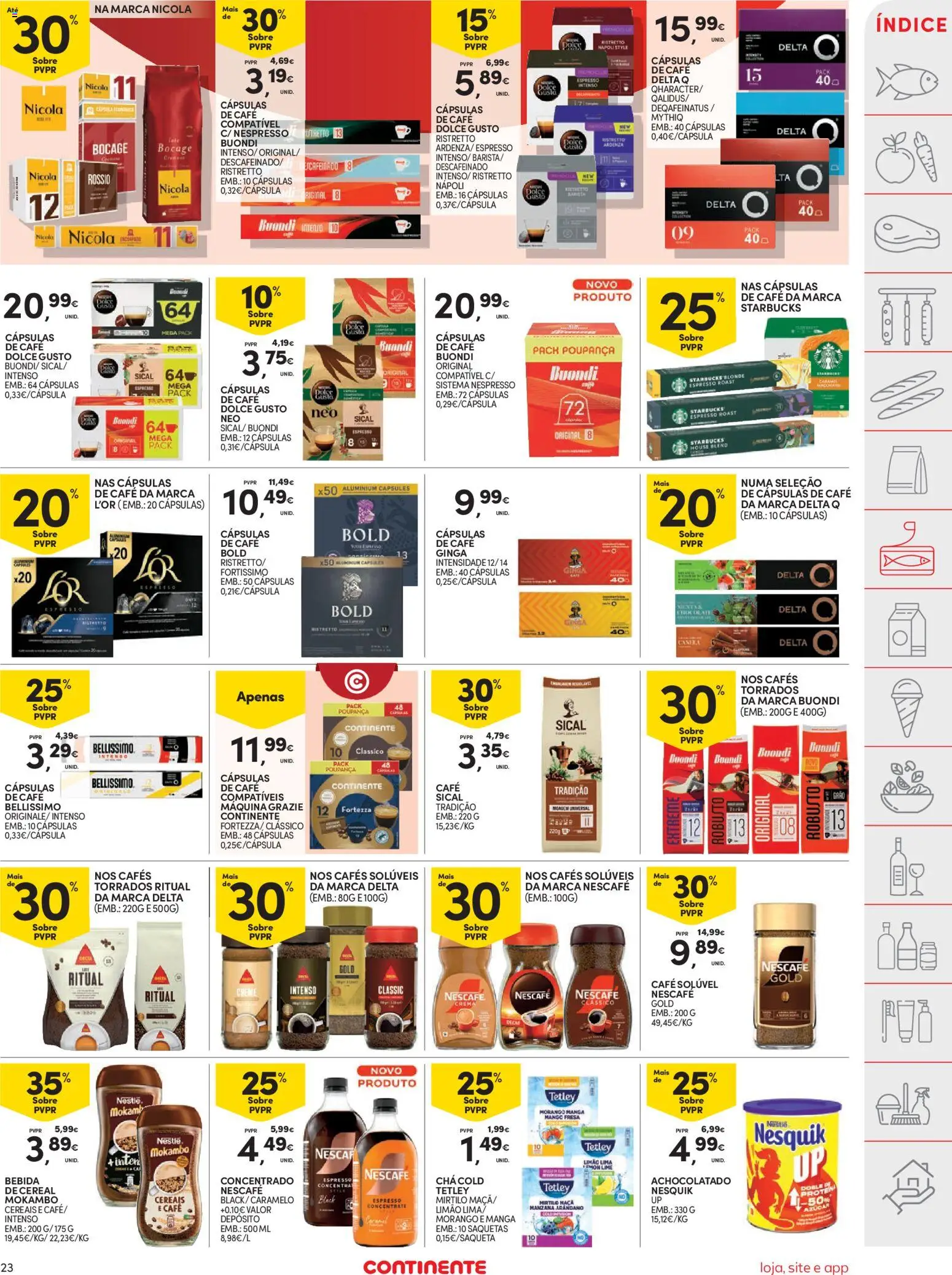 Continente folheto │ válido de 18/08/2026 | Página: 23 | Produtos: Cápsulas, Nespresso, Maça, Lima