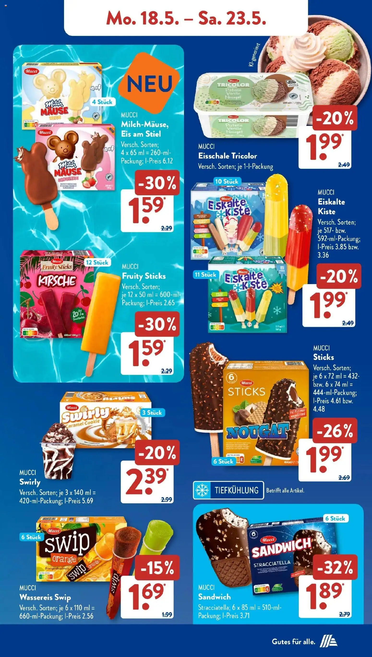 Aldi Süd Wochenangebote – gültig ab 18.05.2026 | Seite: 6 | Produkte: Cola, Milch, Eis