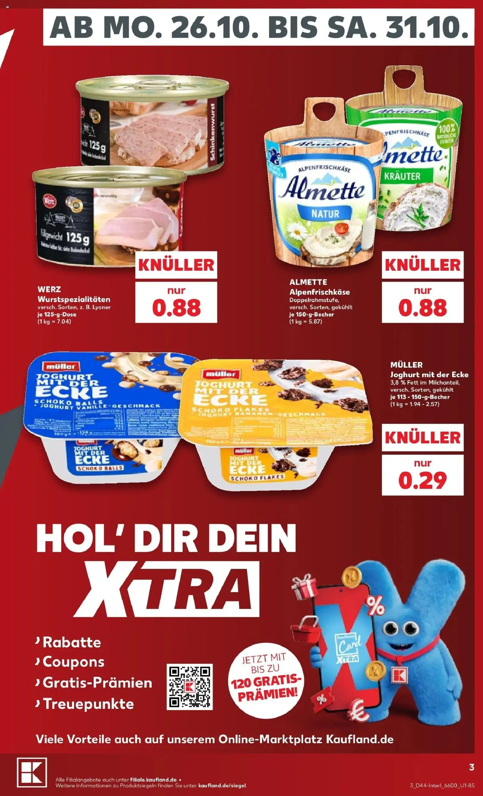 Prospekt Kaufland ab 26.10.2026 » Angebote Online zum Blättern | Seite: 7 | Produkte: Almette, Joghurt, Vanille