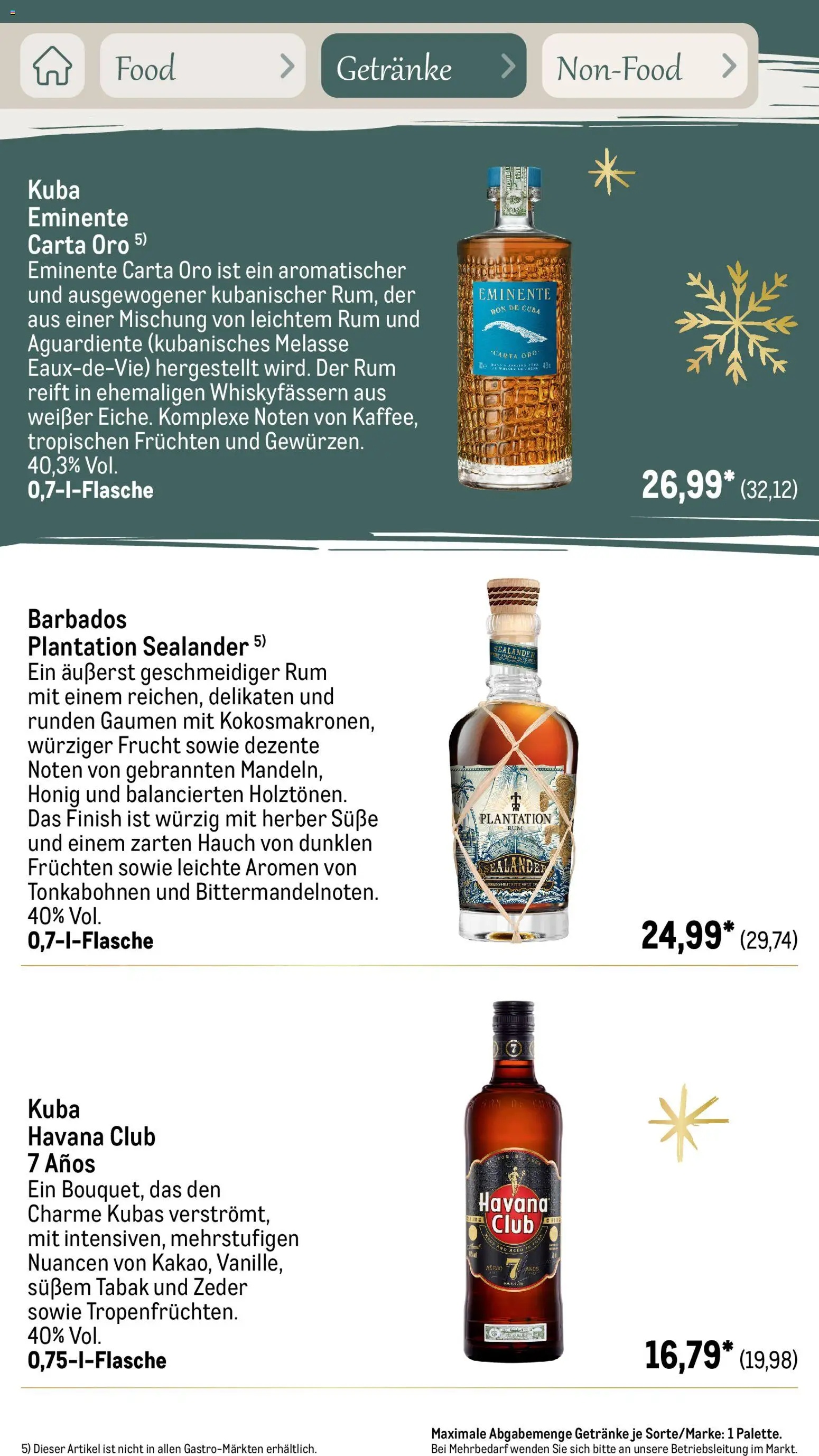 Metro Saisonkatalog Erfolgsrezept – gültig ab 01.10.2026 | Seite: 47 | Produkte: Havana club, Rum, Finish