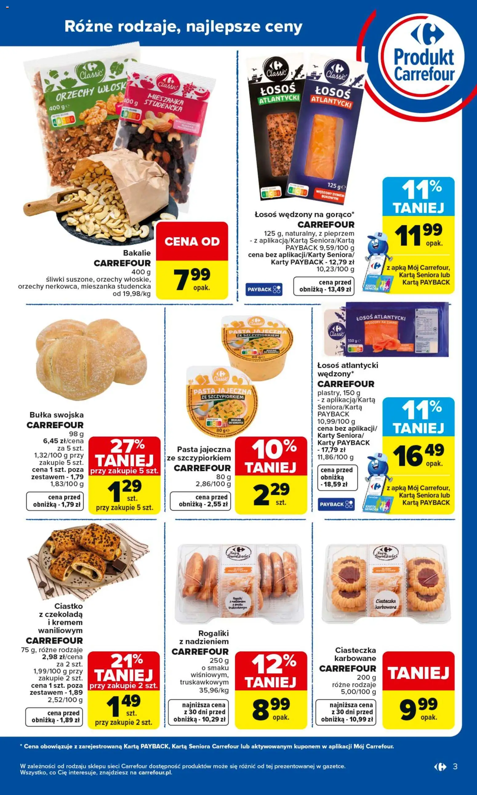 Carrefour gazetka - Wybierz Jakość W Najlepszej Cenie od 25.05.2026 | Strona: 3 | Produkty: Karta, Czekolada, Orzechy, Ciasteczka