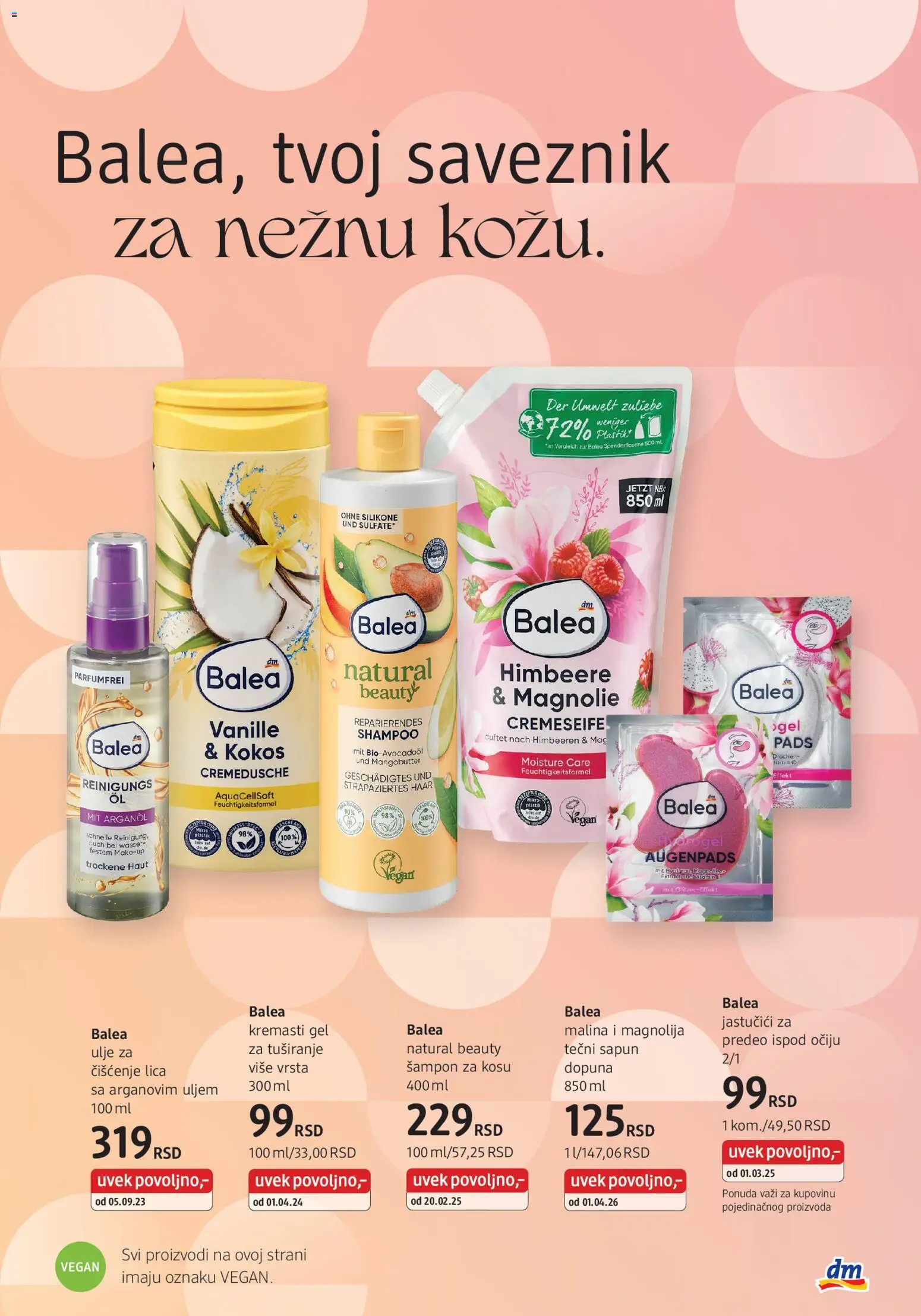 DM Drogerie katalog - važi od 01.04.2026 | Strana: 3 | Proizvode: Tečni sapun, Šampon, Ulje, Sapun
