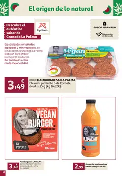 Vista previa Alcampo Sabor Granada válido desde el 11/09/2026 | Página: 10 | Productos: Tomate, Peso, Hamburguesa, Agua