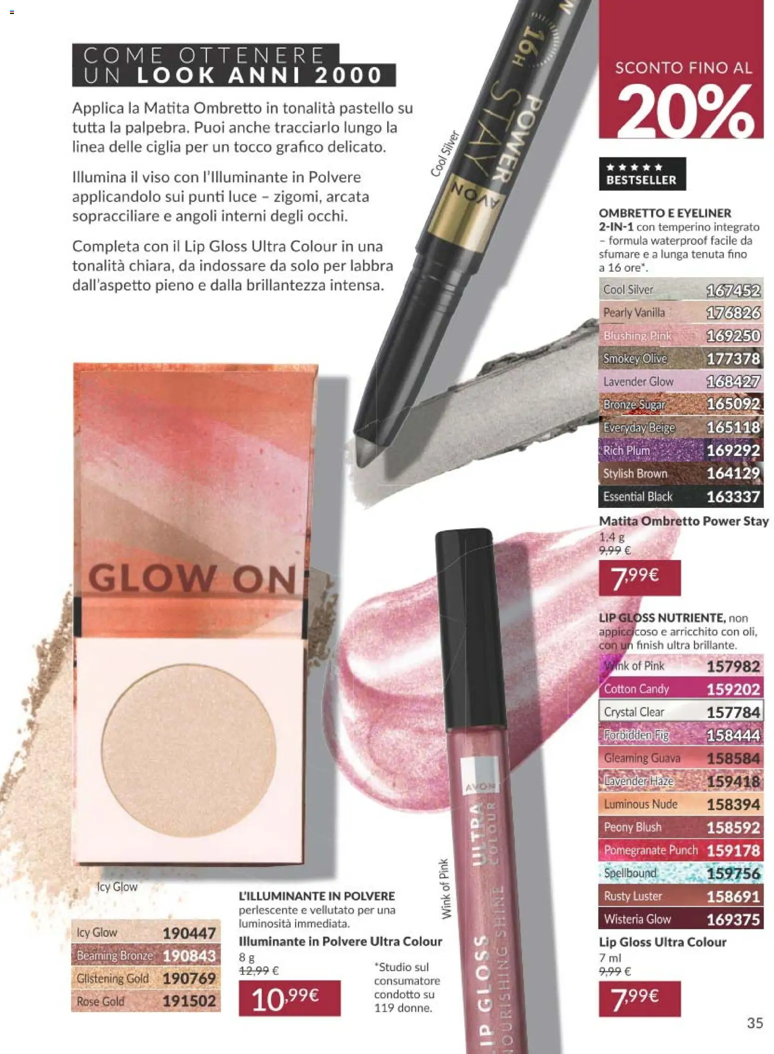 Volantino Avon del 01/09/2026 | Pagina: 35 | Prodotti: Illuminante, Olive, Temperino, Blush