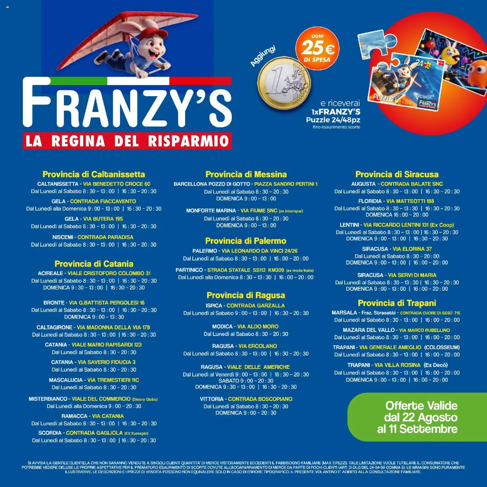 Volantino Franzy's del 22/08/2026 | Pagina: 16
