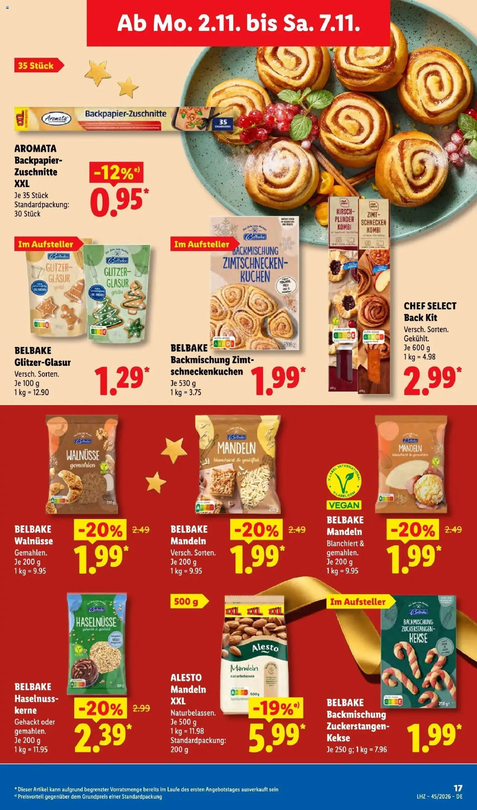 Lidl Prospekt Mahlow (ab 02.11.2026) zum Blättern » Angebote | Seite: 31 | Produkte: Walnüsse, Mandeln, Kuchen, Kekse