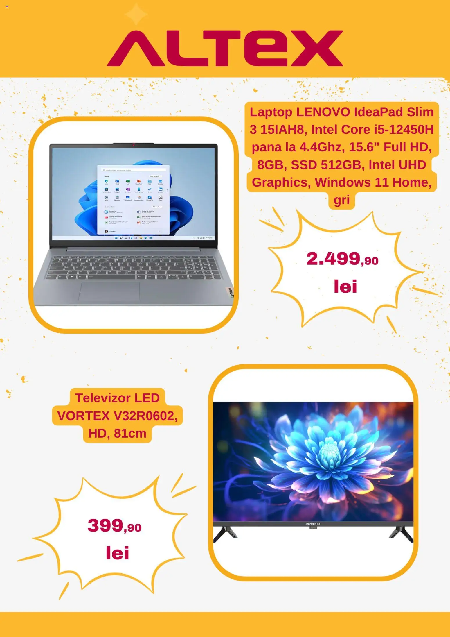 Noul catalog Altex – valabil de la 04.06.2026 | Pagină: 3 | Produse: Laptop, Vestiyer, Televizor, Babak