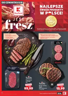Pogląd oferty "Burger wołowy Angus, Burger wołowy Angus 260 g opakowanie" - ważna od 08.10.2026 | Strona: 36 | Produkty: Burger wołowy, Mięso, Ryby, Owoce