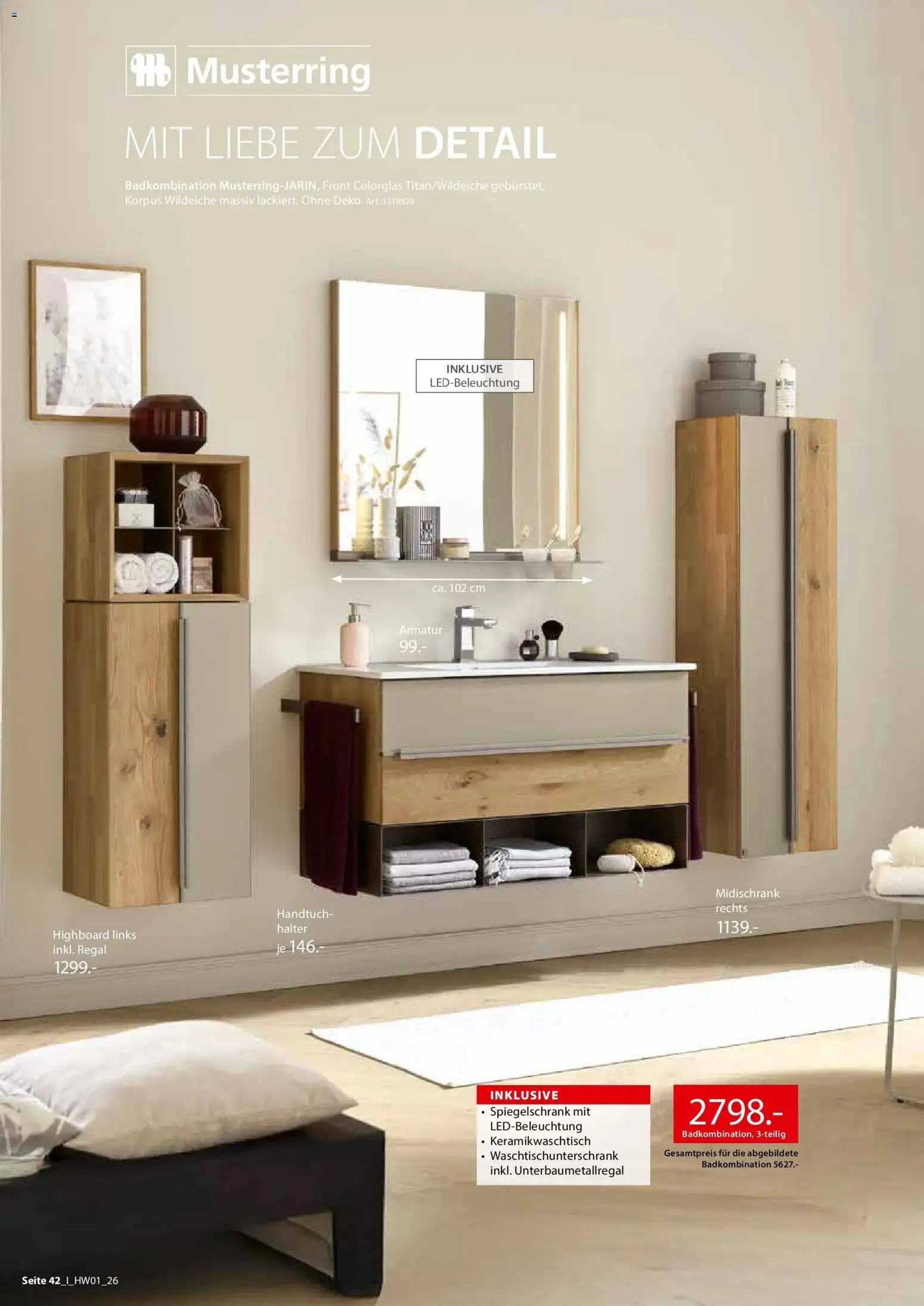 Zurbrüggen Ihr Einrichtungshaus der Extraklasse – gültig ab 27.03.2026 | Seite: 42 | Produkte: HIghboard, Armatur, Spiegelschrank, Midischrank