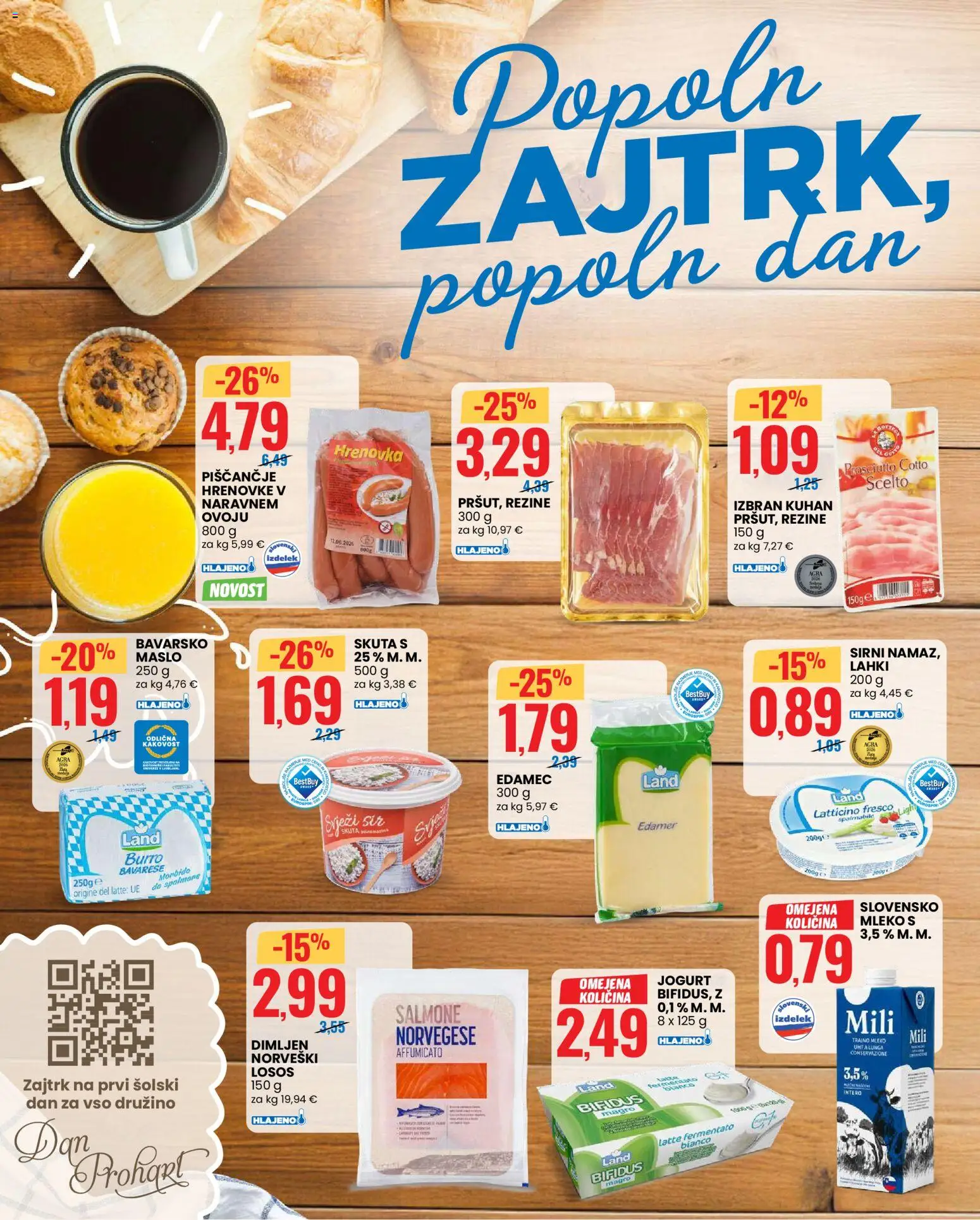 Novi Eurospin katalog ponudbe – veljaven od 27.08.2026 | Stran: 2 | Izdelki: Trajno mleko, Mleko, Skuta, Maslo 250 g
