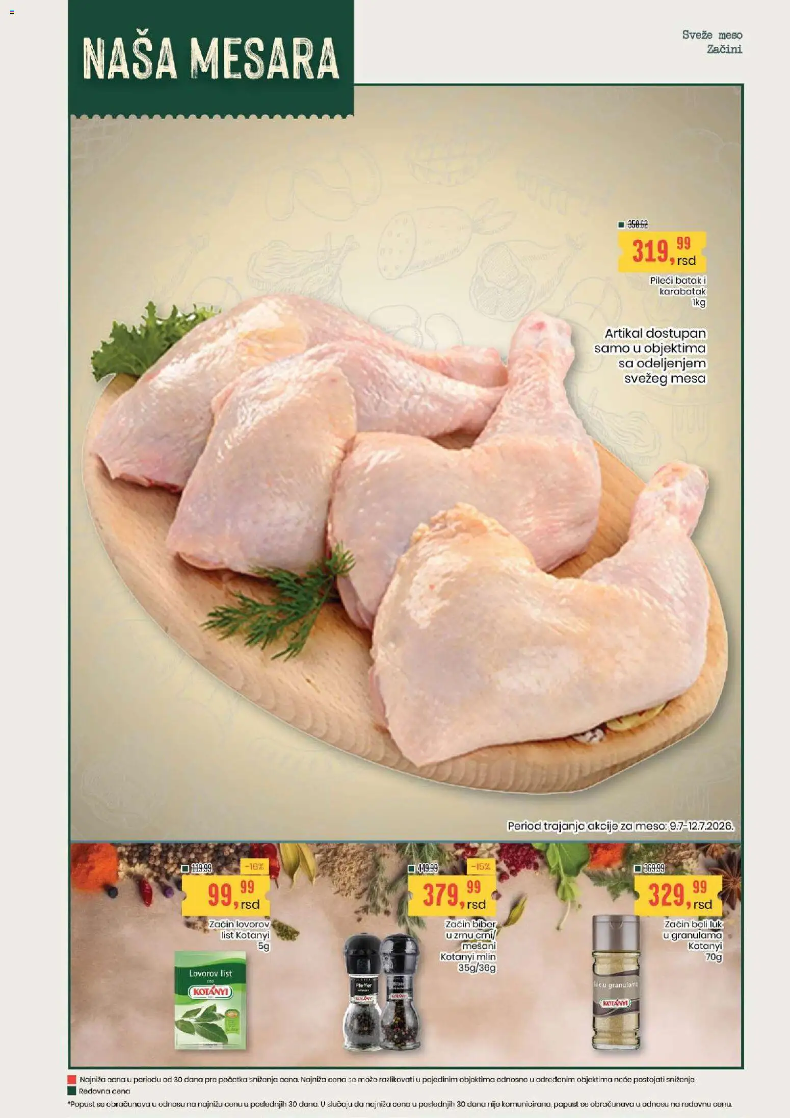 Aroma Market katalog - važi od 09.07.2026 | Strana: 3 | Proizvode: Mlin, So, Beli luk, Pileći batak