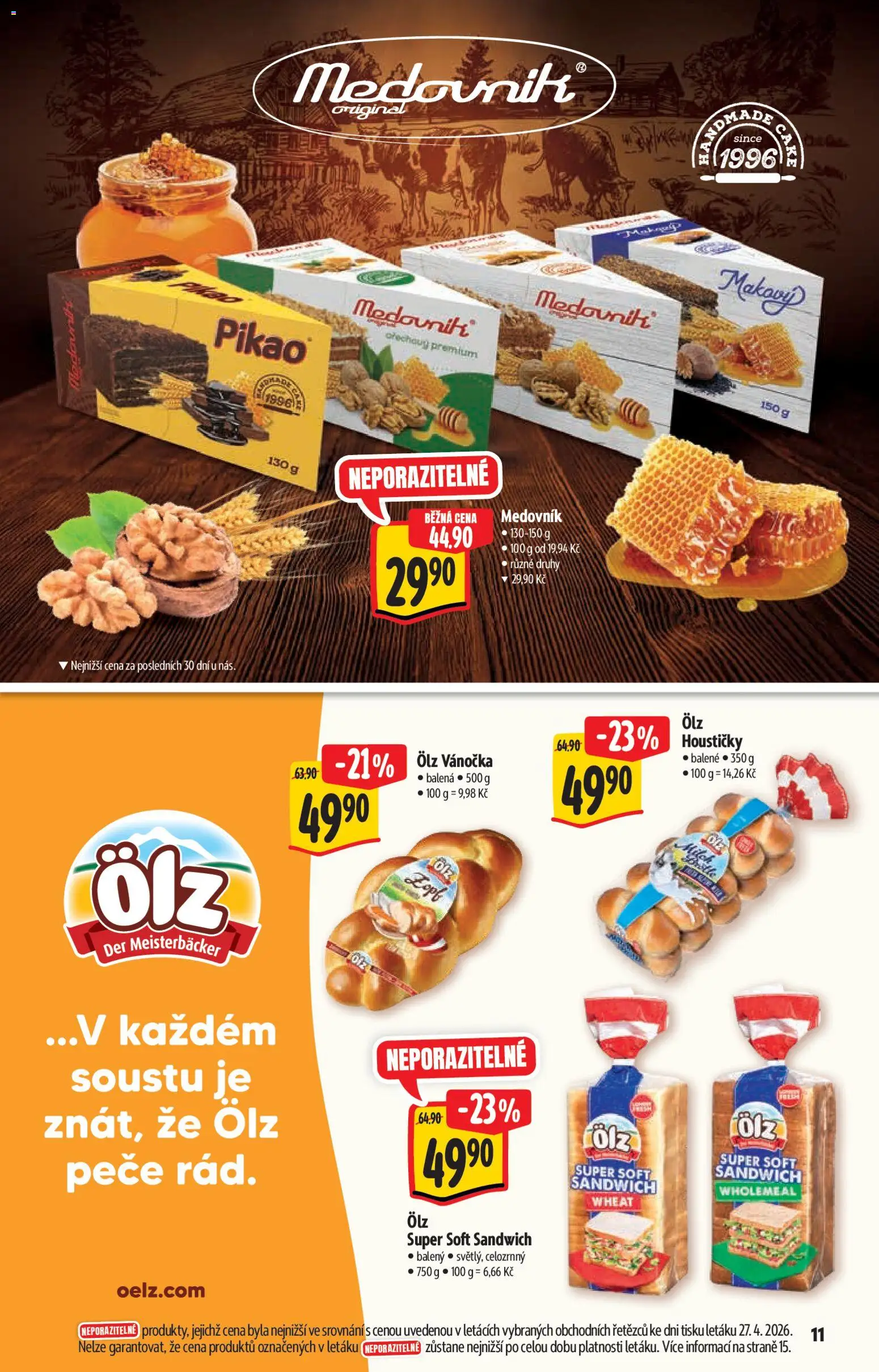 Albert katalog - Hypermarket od 06.05.2026 | Strana: 11 | Produkty: Medovník, Vánočka