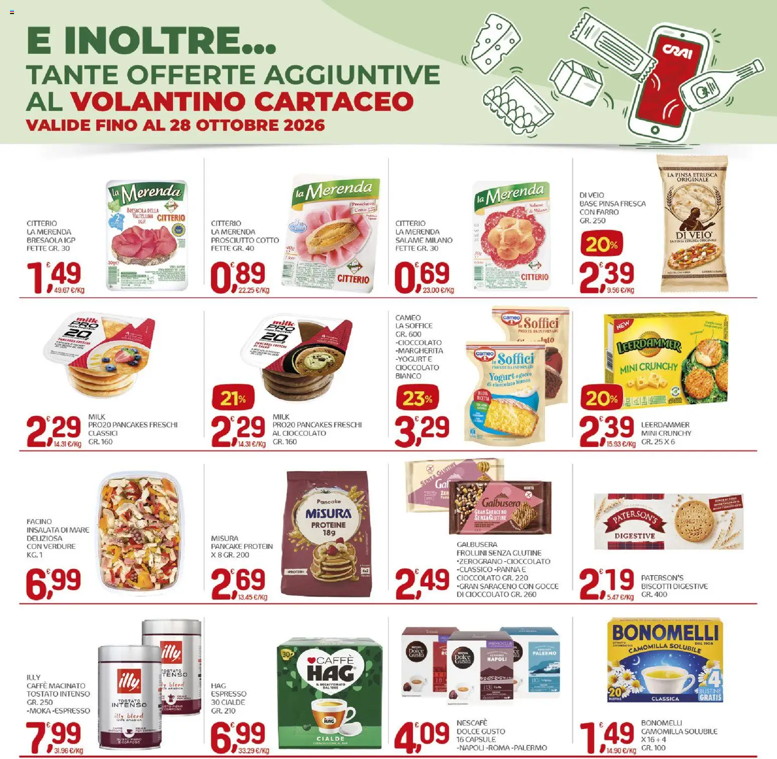 Volantino CRAI del 15/10/2026 | Pagina: 21 | Prodotti: Yogurt, Caffè, Salame, Nescafé