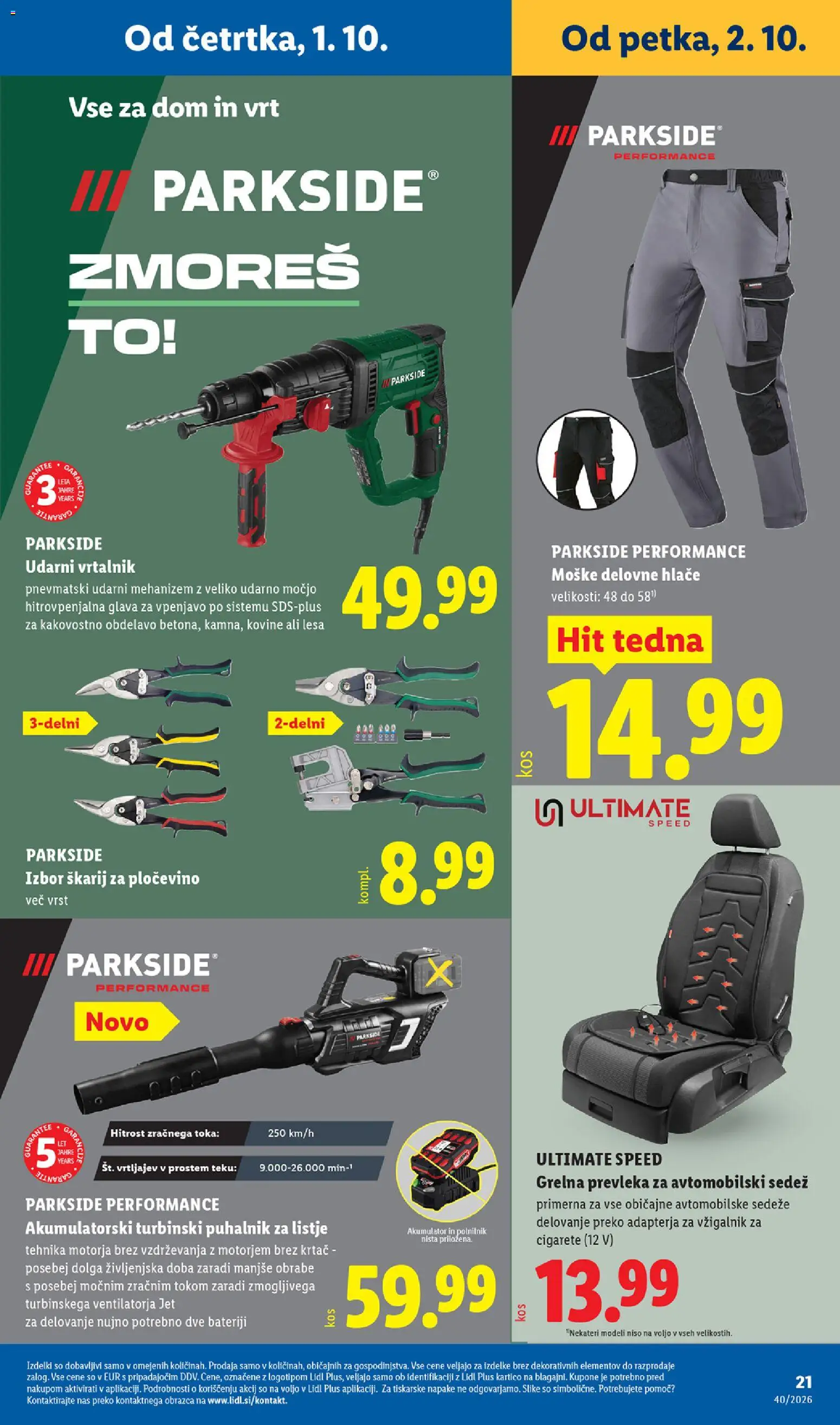 Novi Lidl katalog ponudbe – veljaven od 01.10.2026 | Stran: 33 | Izdelki: Akumulator, Polnilnik, Hlace, Vrtalnik