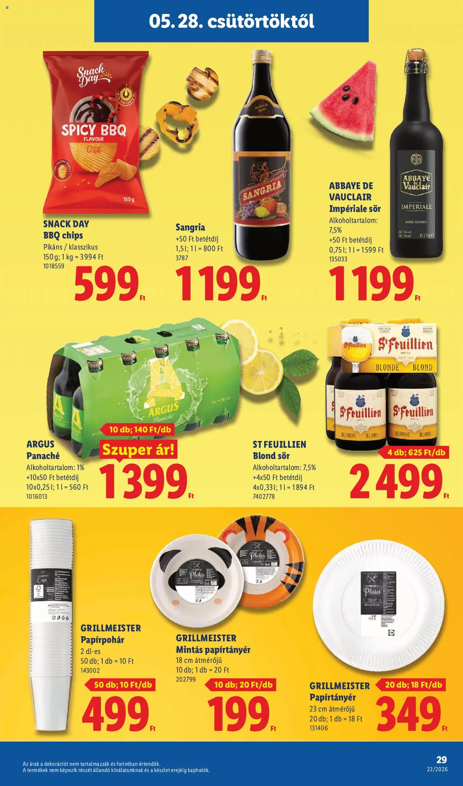Lidl akciós ujság - amely érvényes a következő dátumtól: 28.05.2026 | Oldal: 29