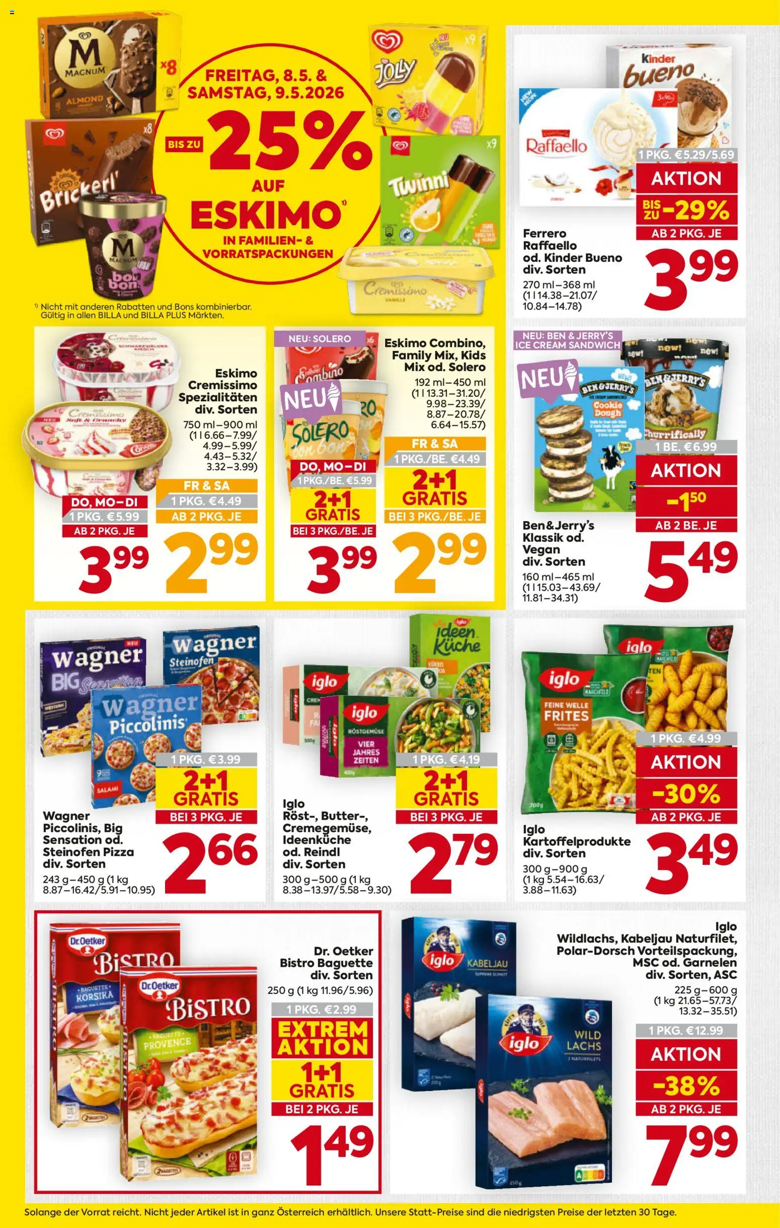 Billa Flugblatt - Tirol gültig ab 07.05.2026 | Seite: 14 | Produkte: Jääkaappipakastin, Butter, Salami, Pizza