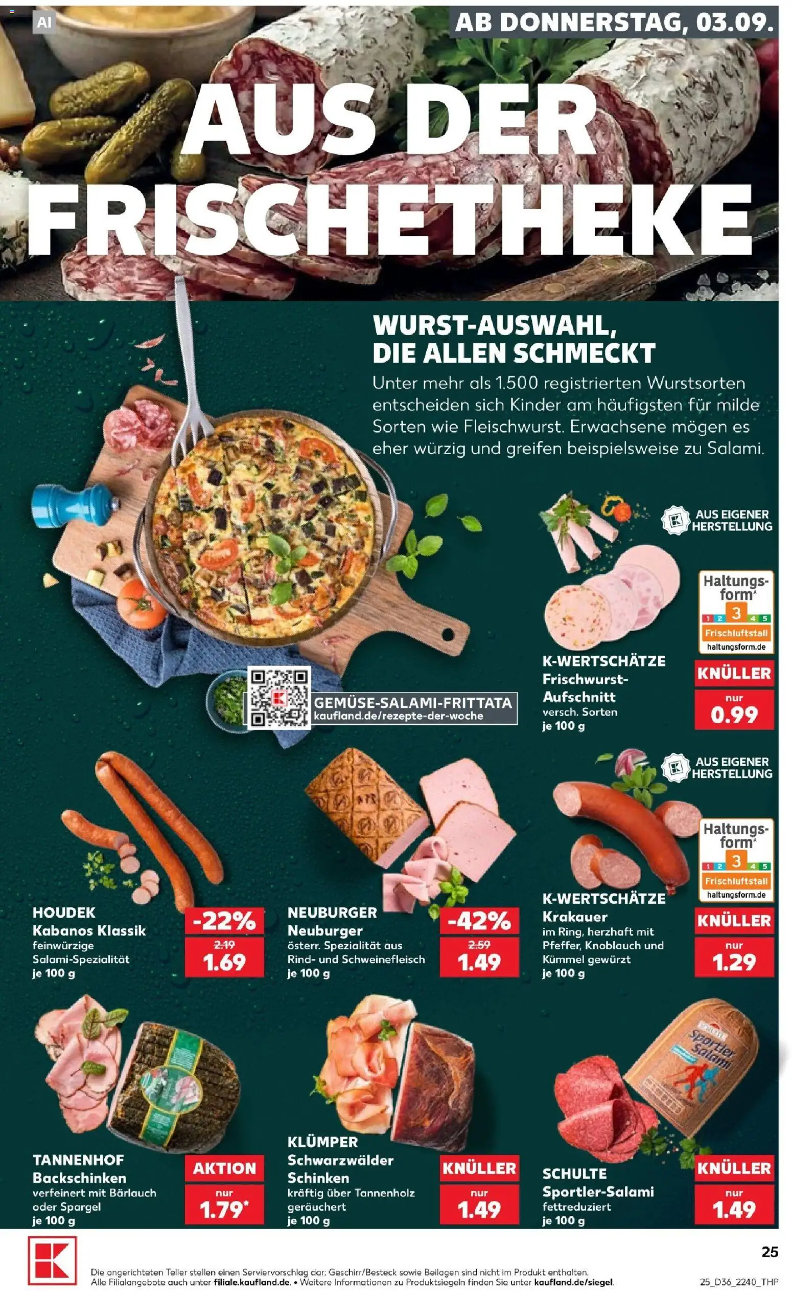 Kaufland Prospekt Speyer – gültig ab 03.09.2026 | Seite: 25 | Produkte: Vollkornbrot, Äpfel, Gemüse, Fruchtsaft