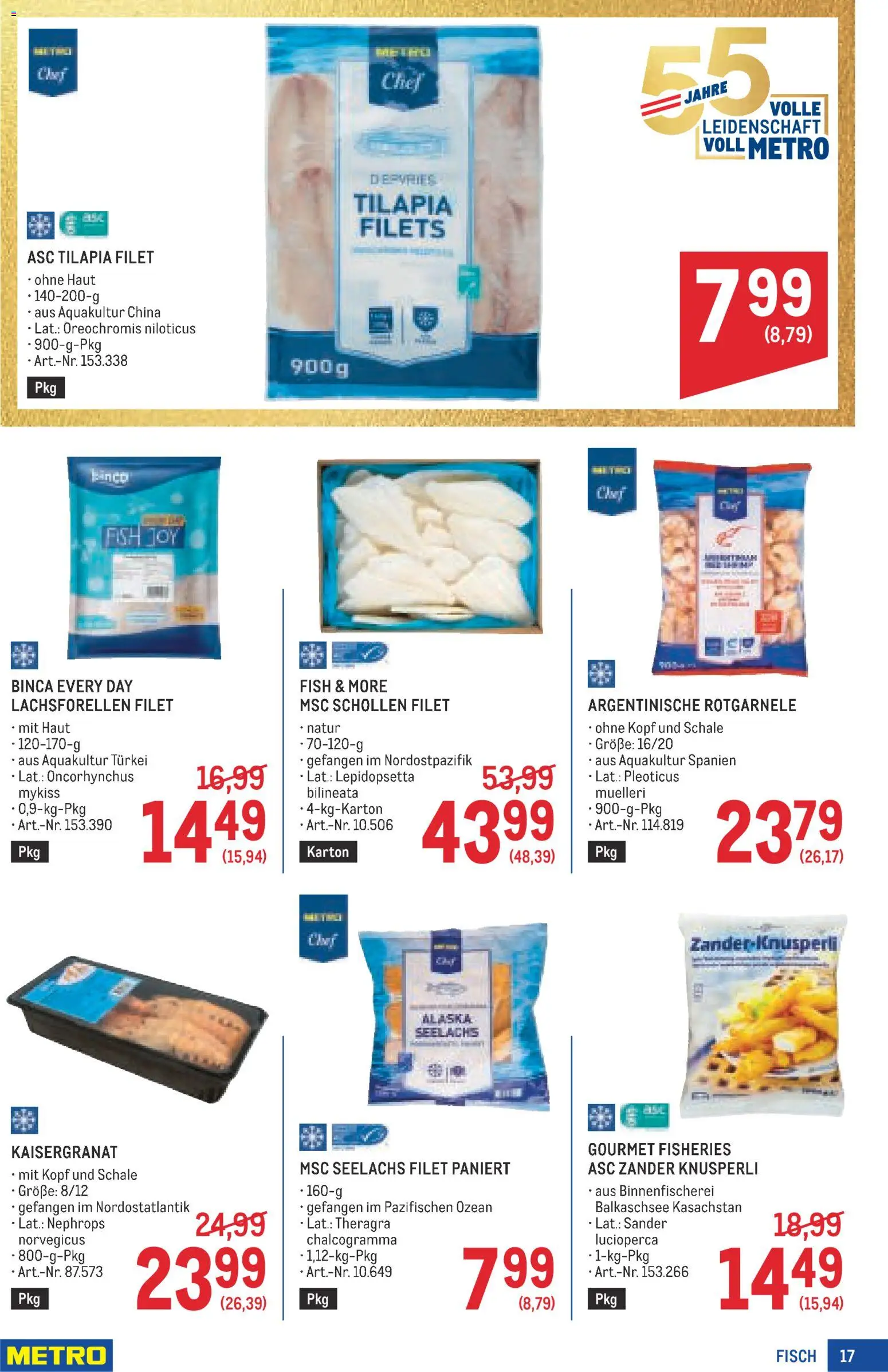 Metro angebote Profi gültig ab 01.10.2026 | Seite: 17 | Produkte: Fisch