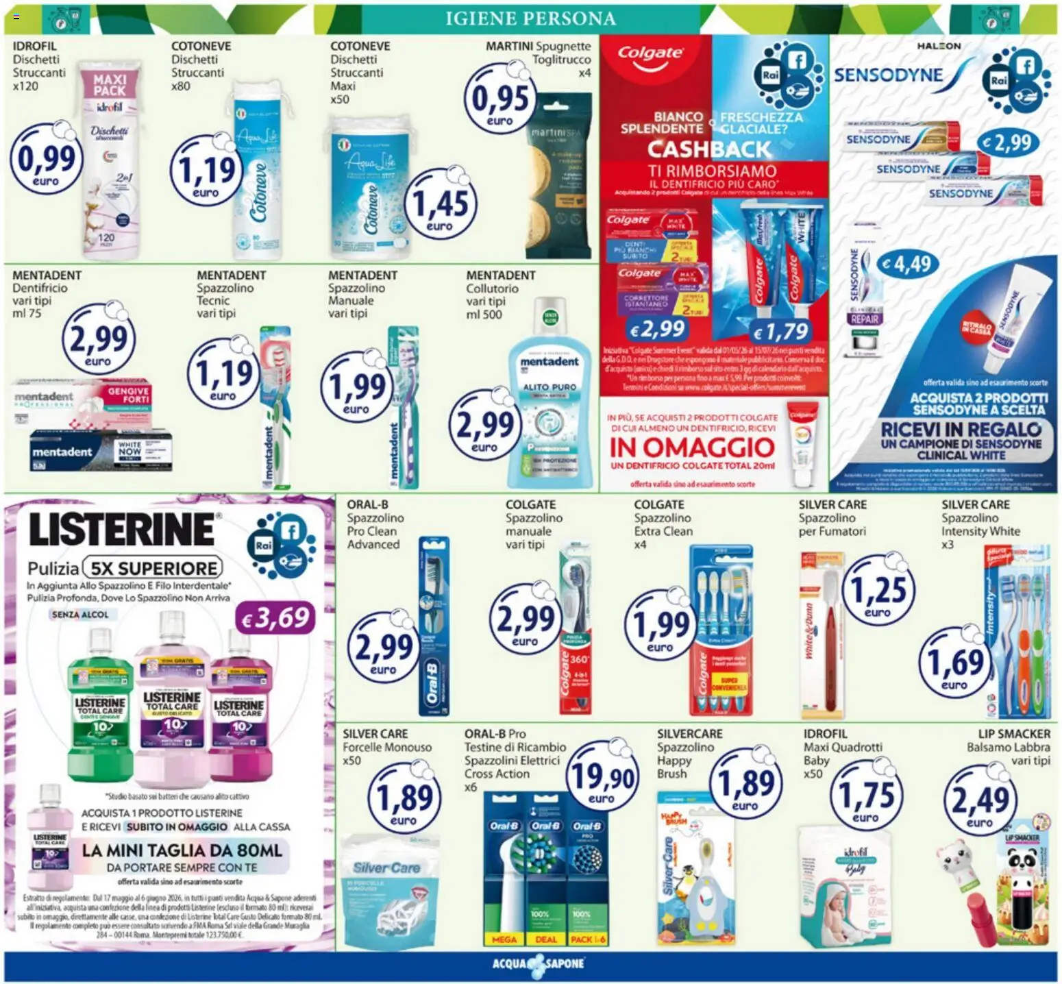 Volantino Acqua e Sapone del 18.05.2026 | Pagina: 8 | Prodotti: Balsamo, Spazzolino, Collutorio, Correttore